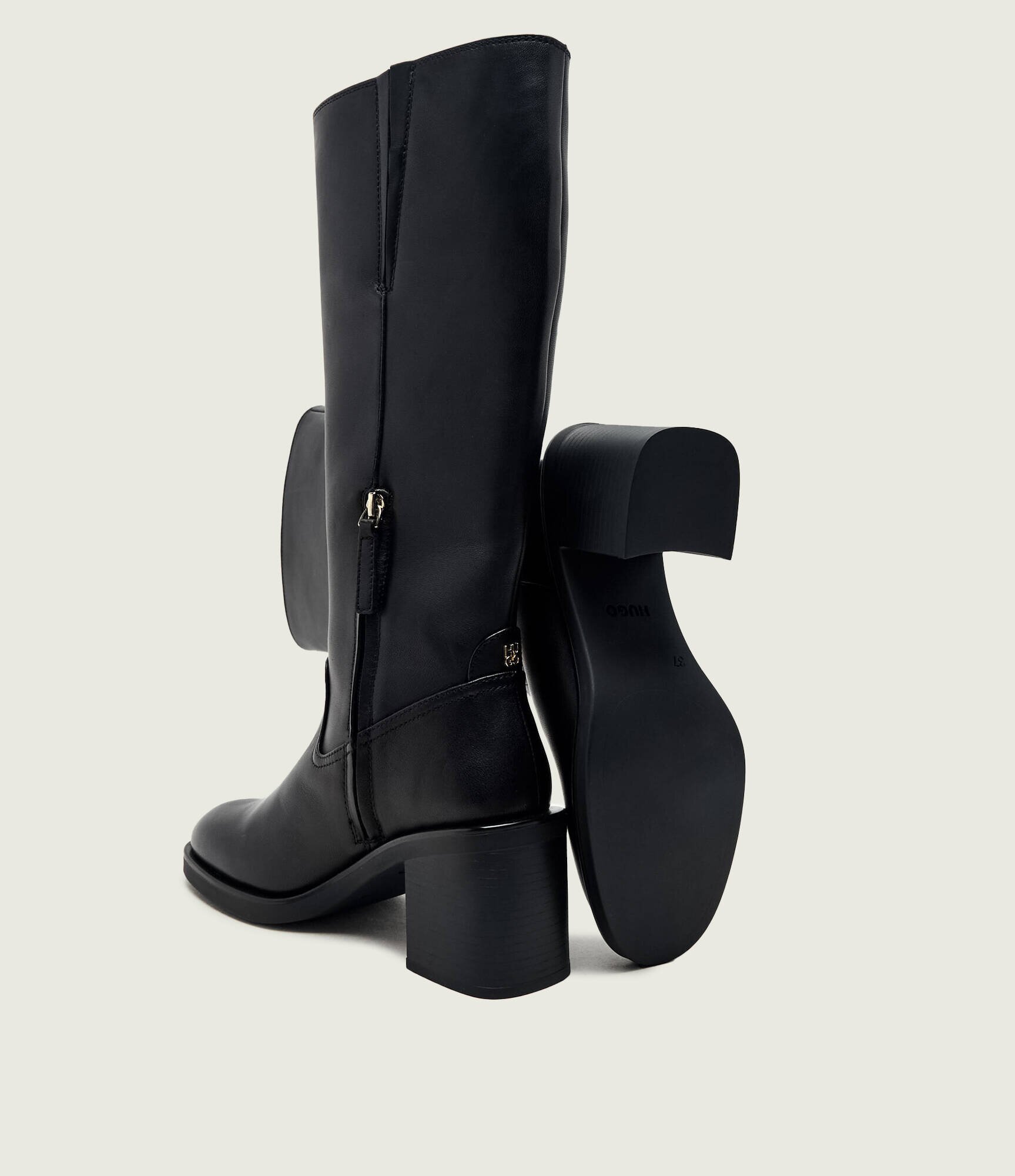 HUGO De piele cizme cu toc Nalie_Boot_shlt