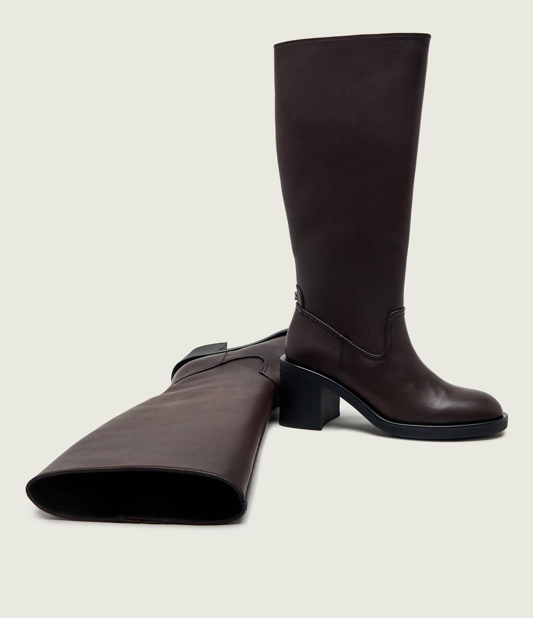 HUGO De piele cizme cu toc Nalie_Boot_shlt