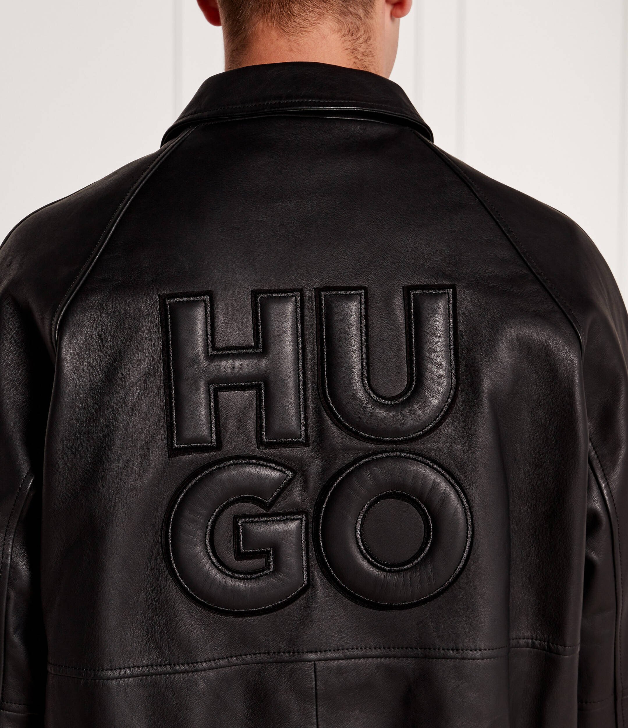 HUGO De piele geacă bomber Larston | Regular Fit