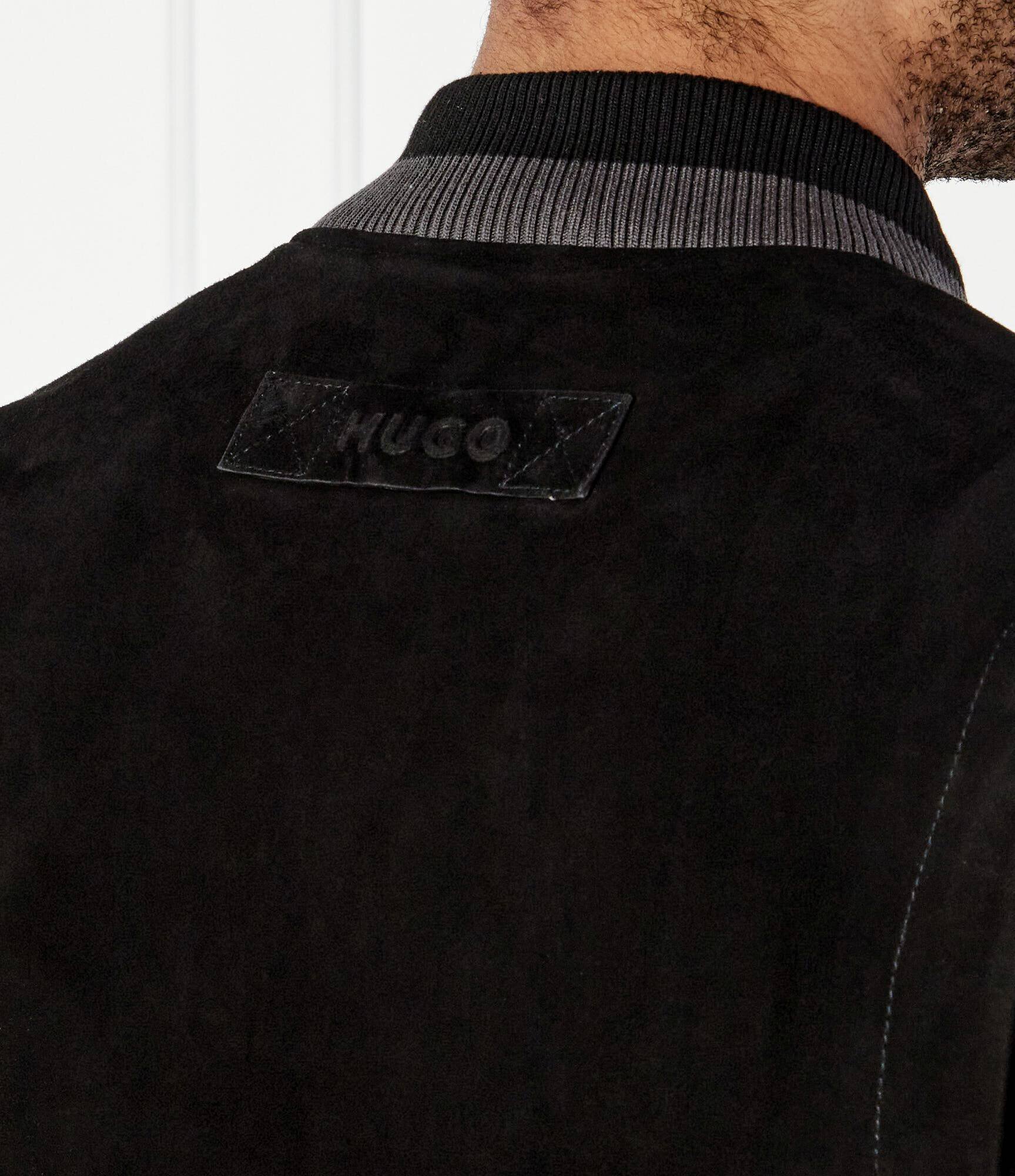 HUGO De piele geacă bomber Ledam | Loose fit