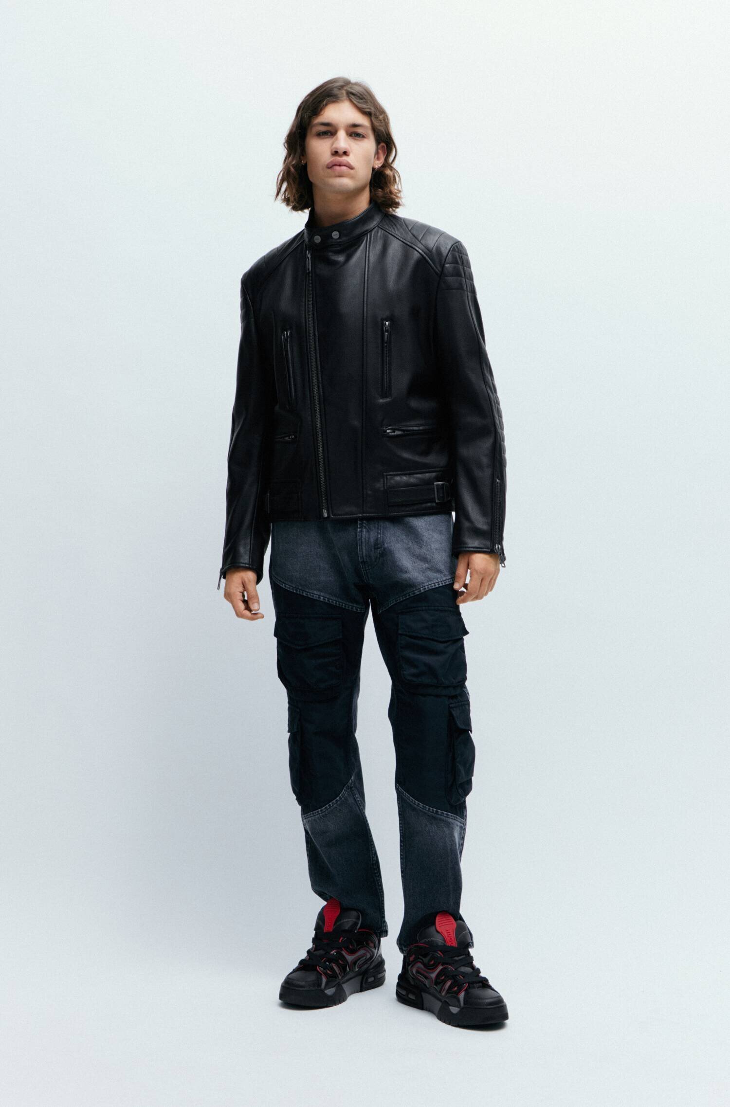 HUGO De piele geacă Lewis | Regular Fit
