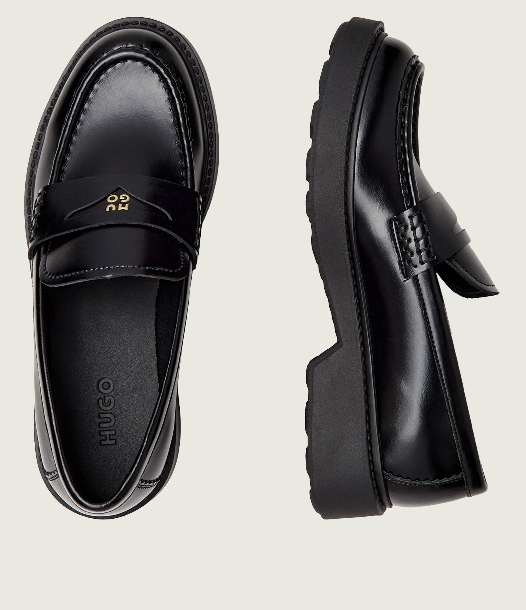 HUGO De piele pantofi loafer Angey_Mocc_aclt