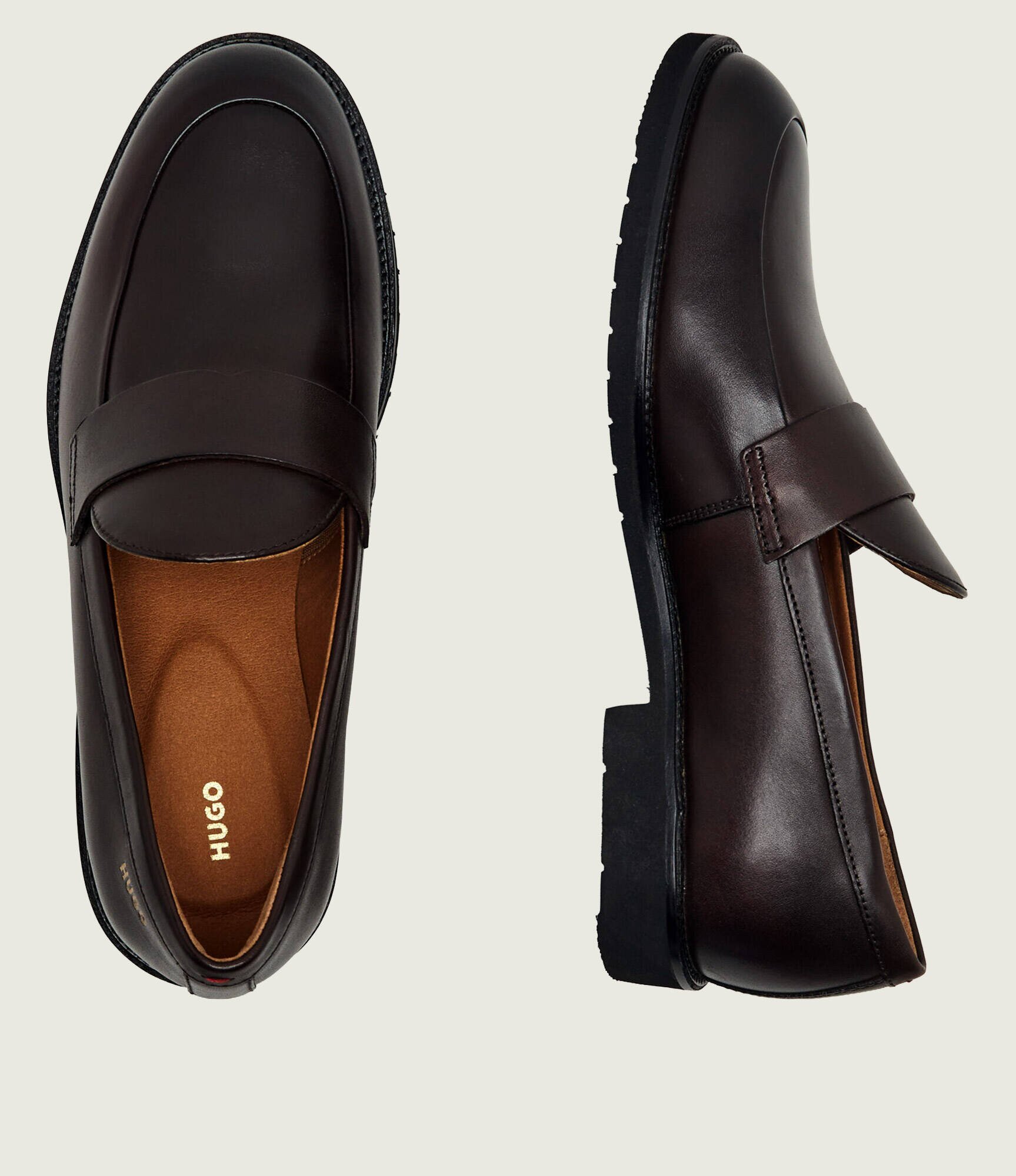 HUGO De piele pantofi loafer Ginsby_loaf_lt