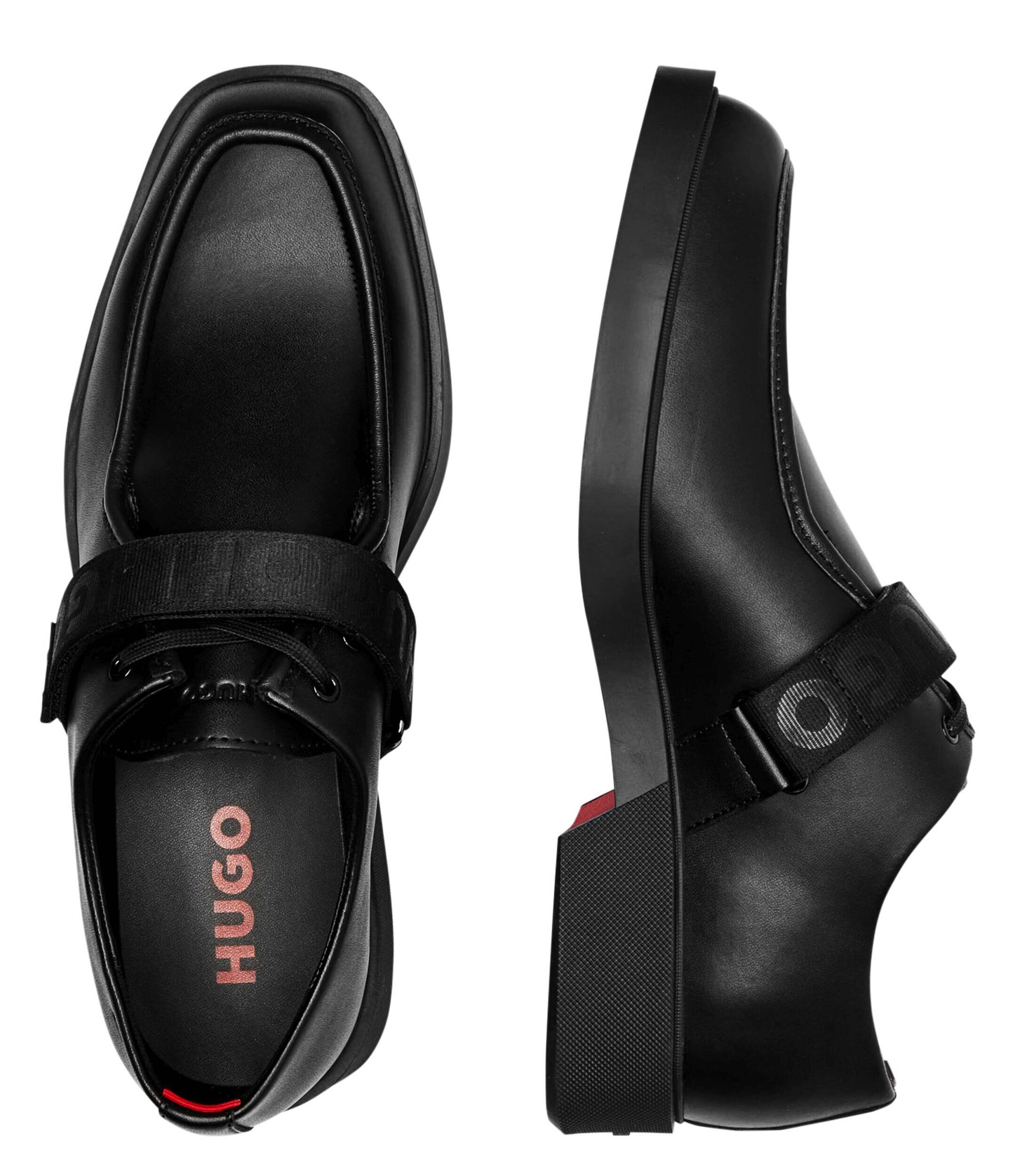 HUGO De piele pantofi loafer Iker_Derb_al