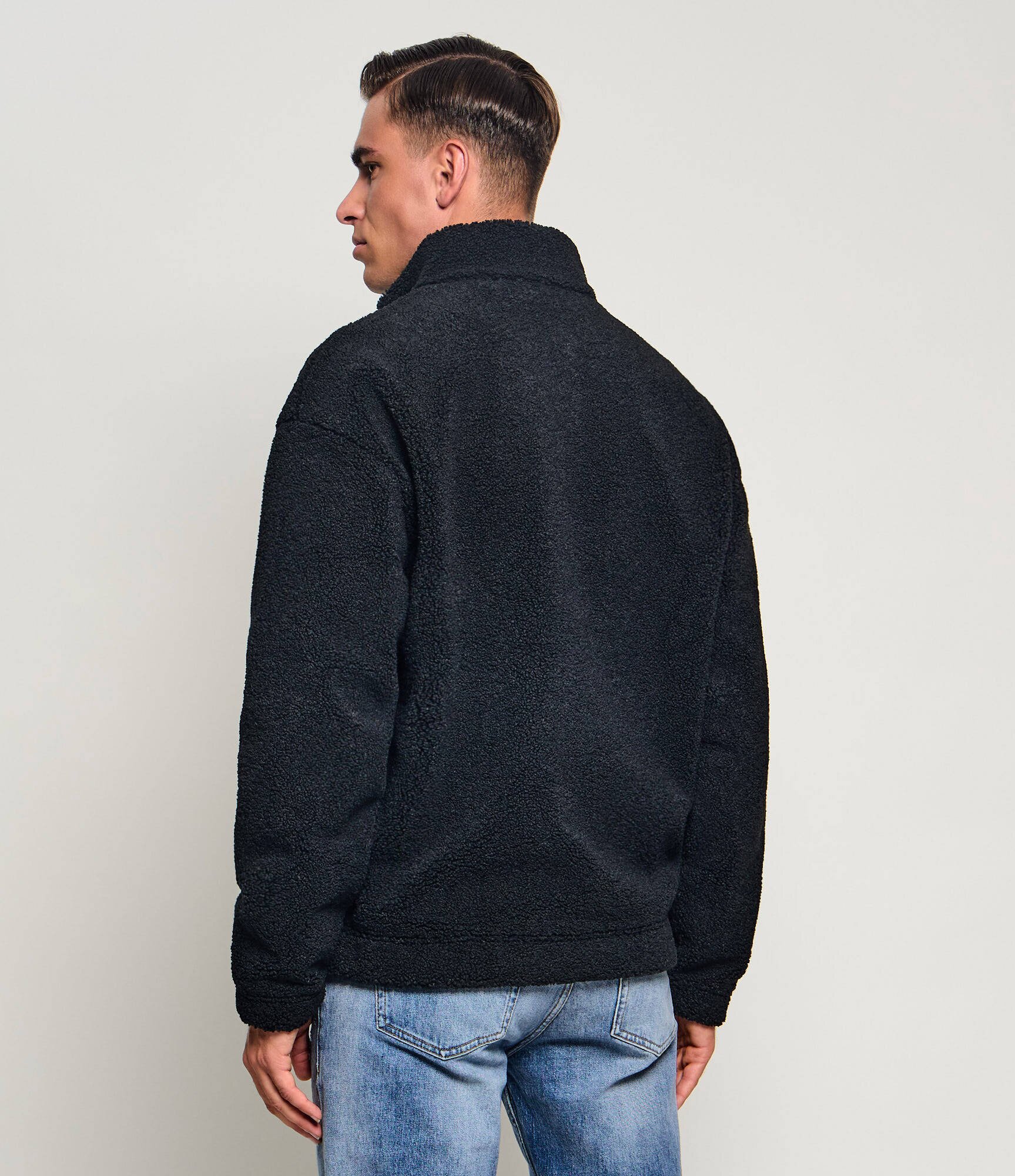 HUGO Din fleece hanorac Derylong | Relaxed fit
