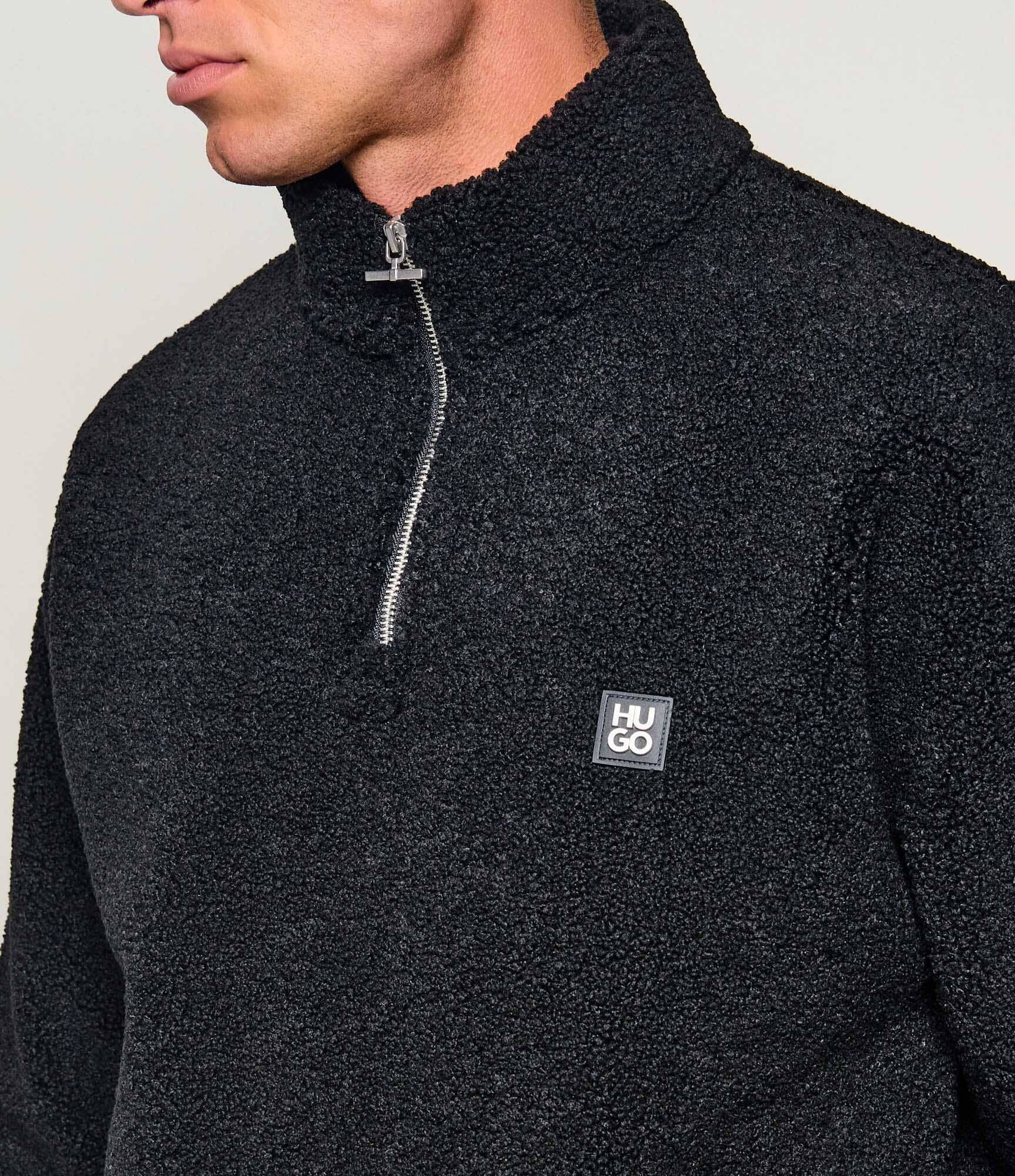 HUGO Din fleece hanorac Derylong | Relaxed fit