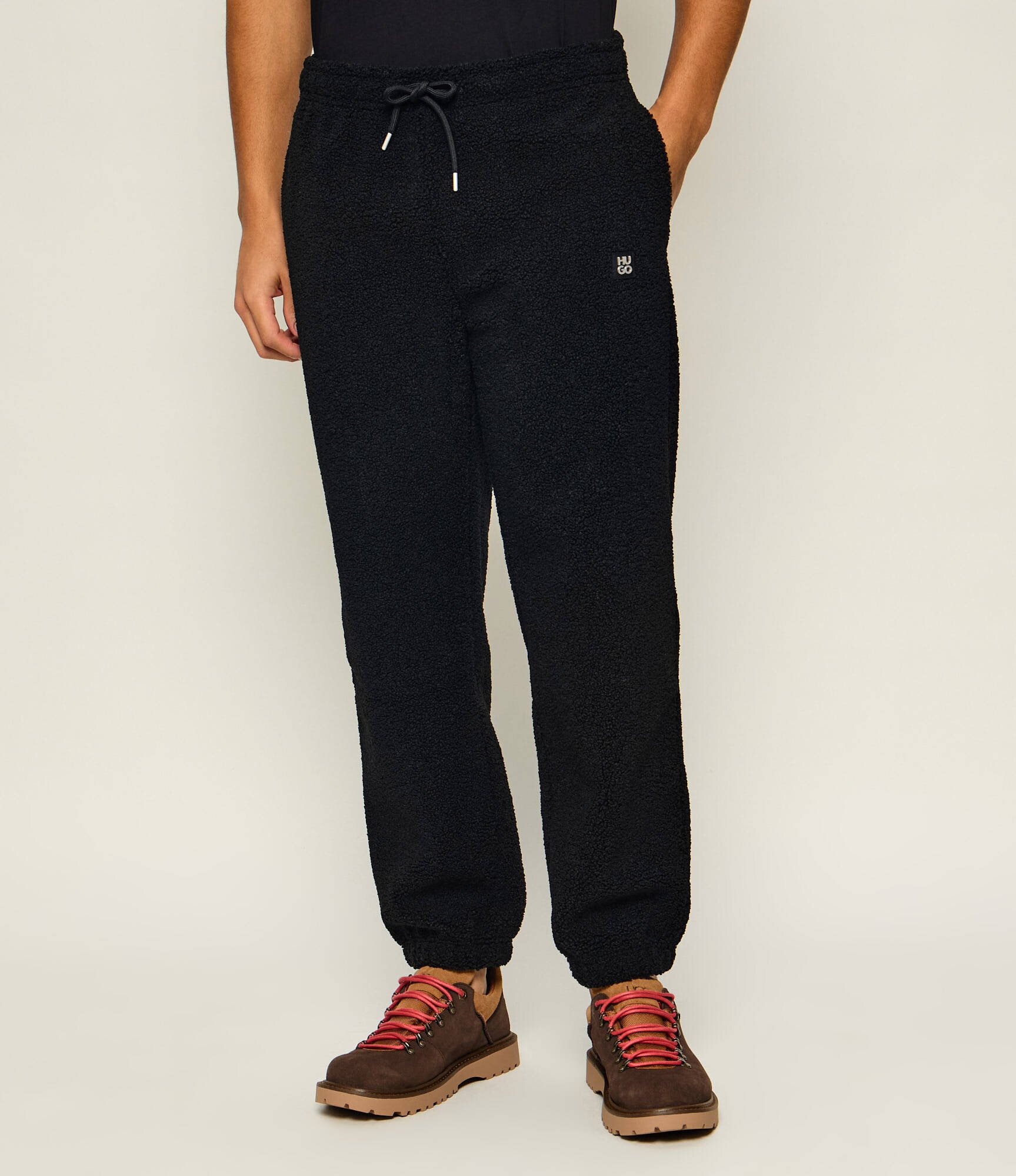 HUGO Din fleece pantaloni de trening Derypood | regular fit