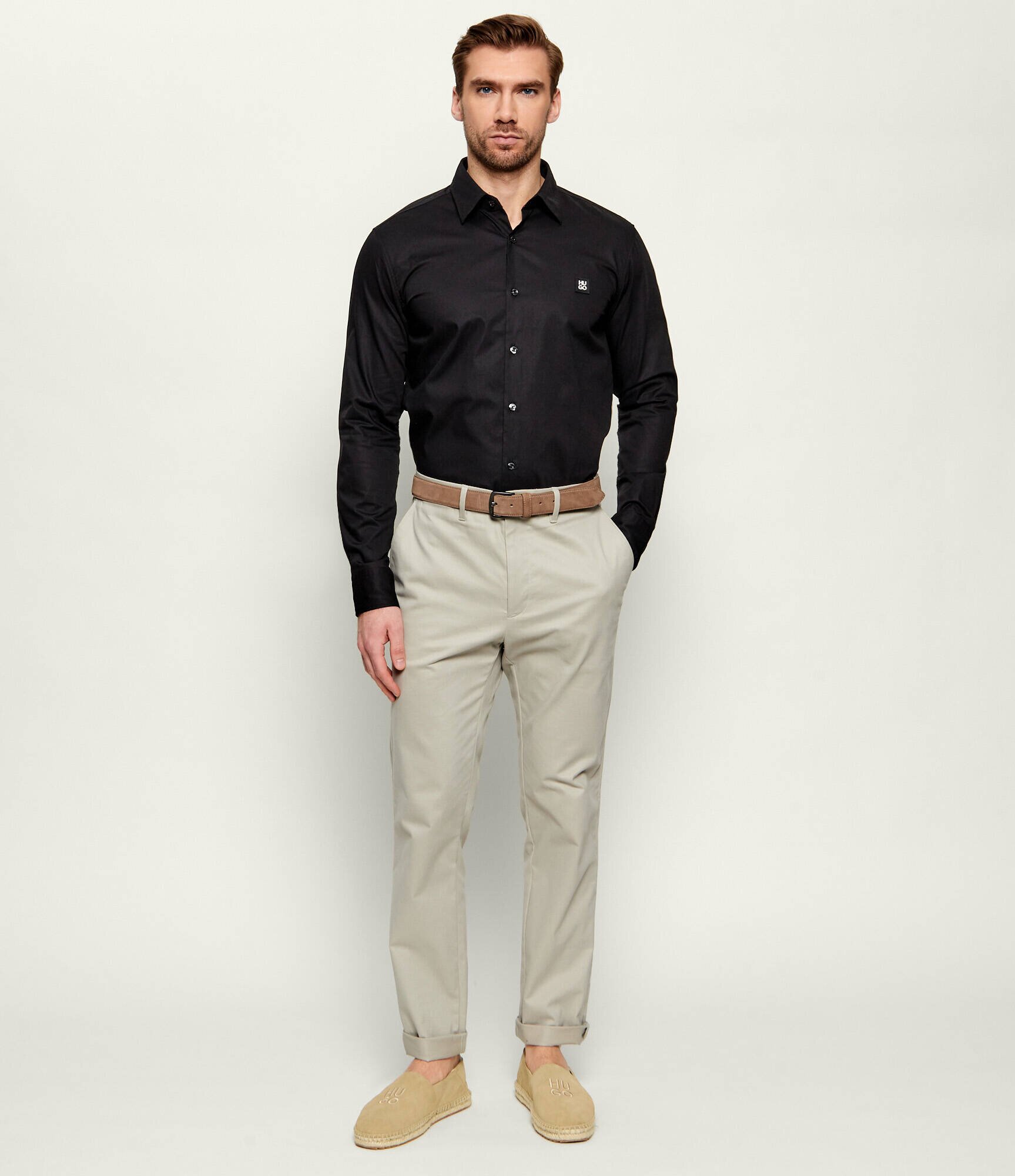 HUGO Espadrile Sannes_slon_sd | piele întoarsă