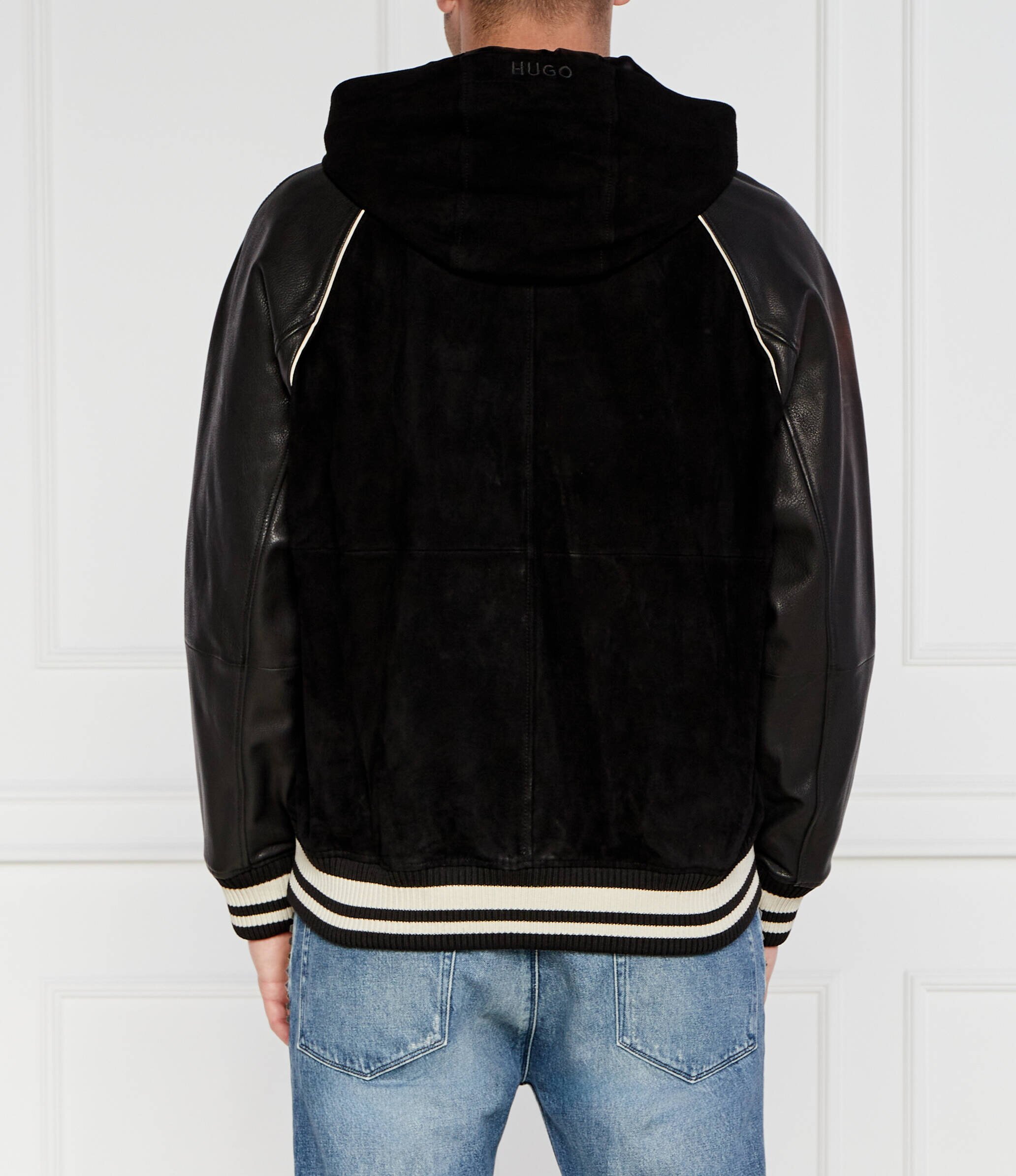HUGO Geacă bomber Loder | regular fit | piele întoarsă