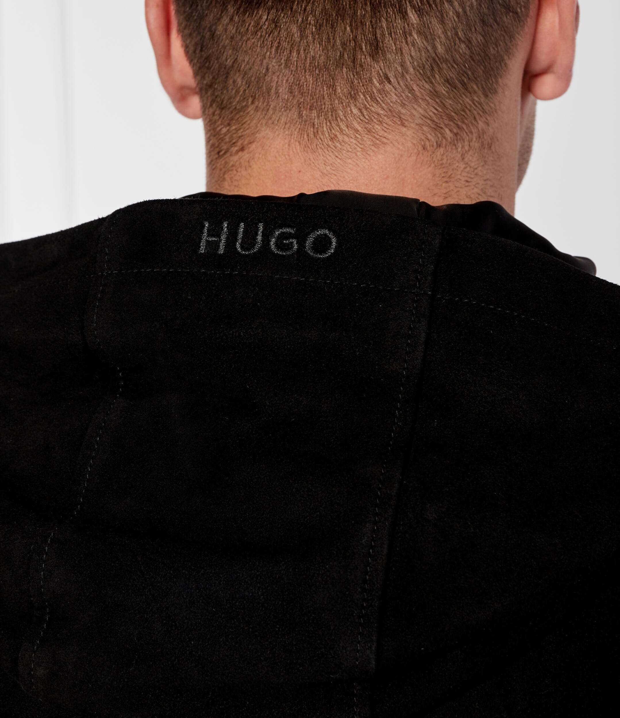 HUGO Geacă bomber Loder | regular fit | piele întoarsă