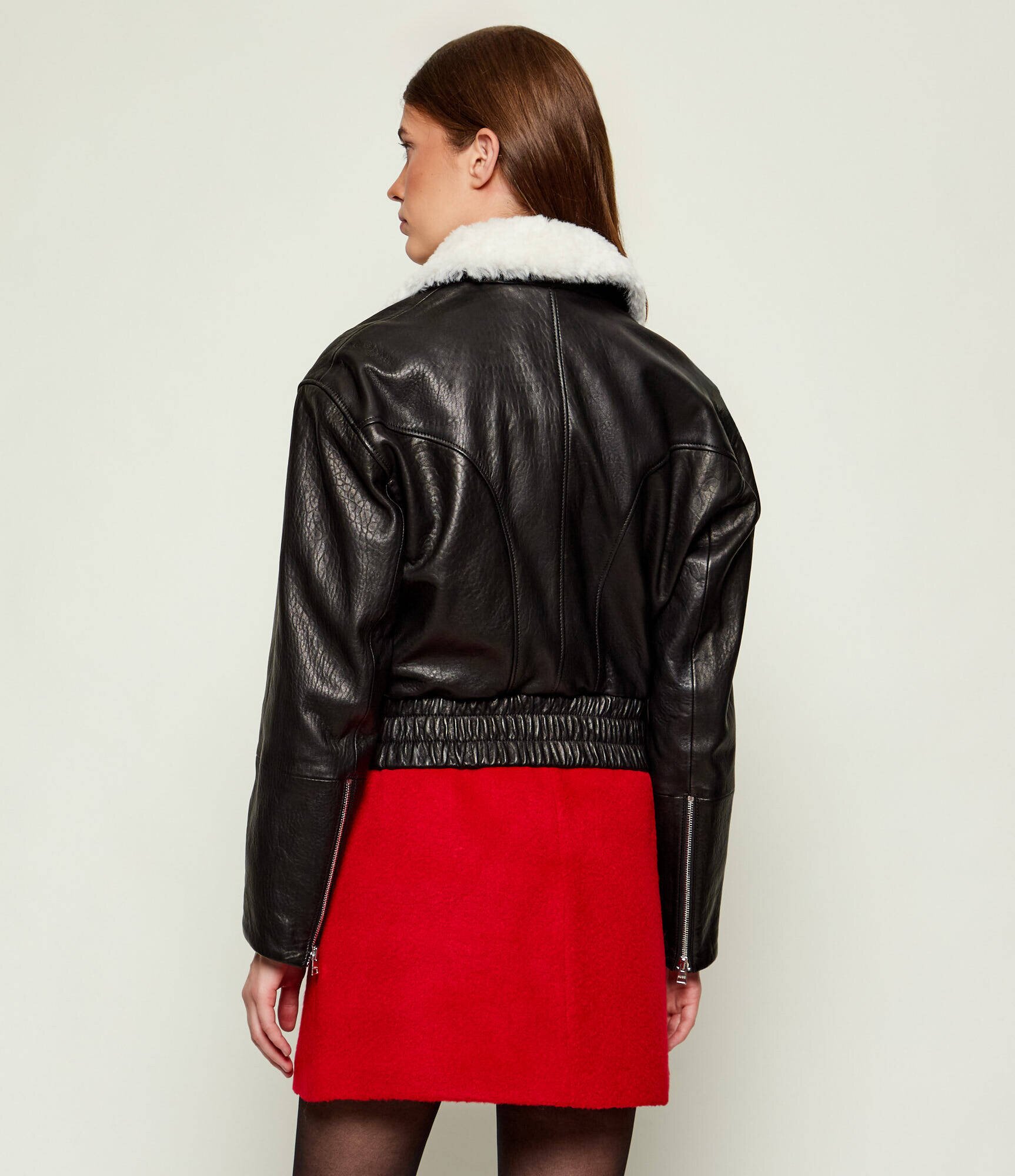 HUGO Geacă de piele bomber Limaos | regular fit