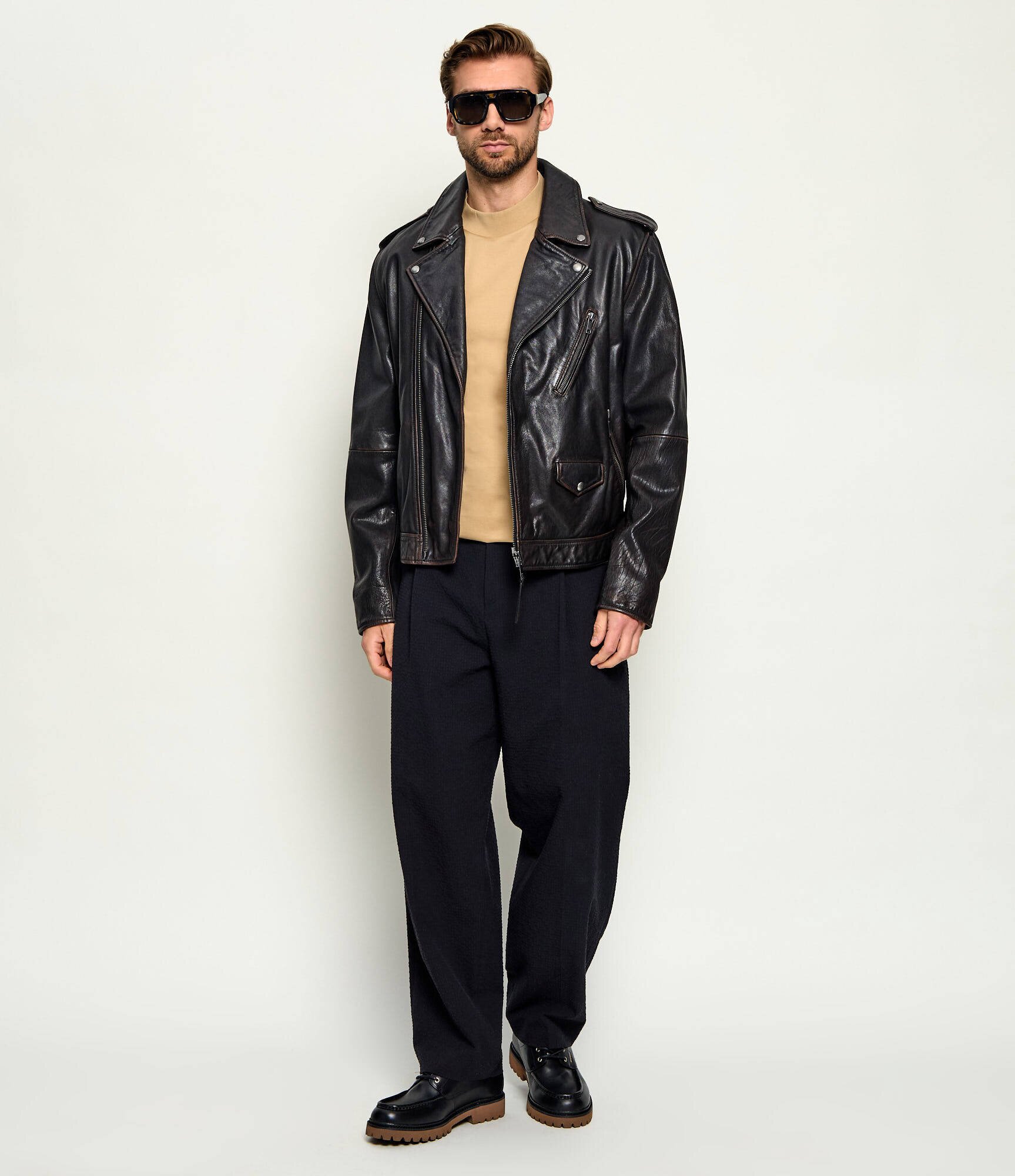 HUGO Geacă de piele Levon | regular fit