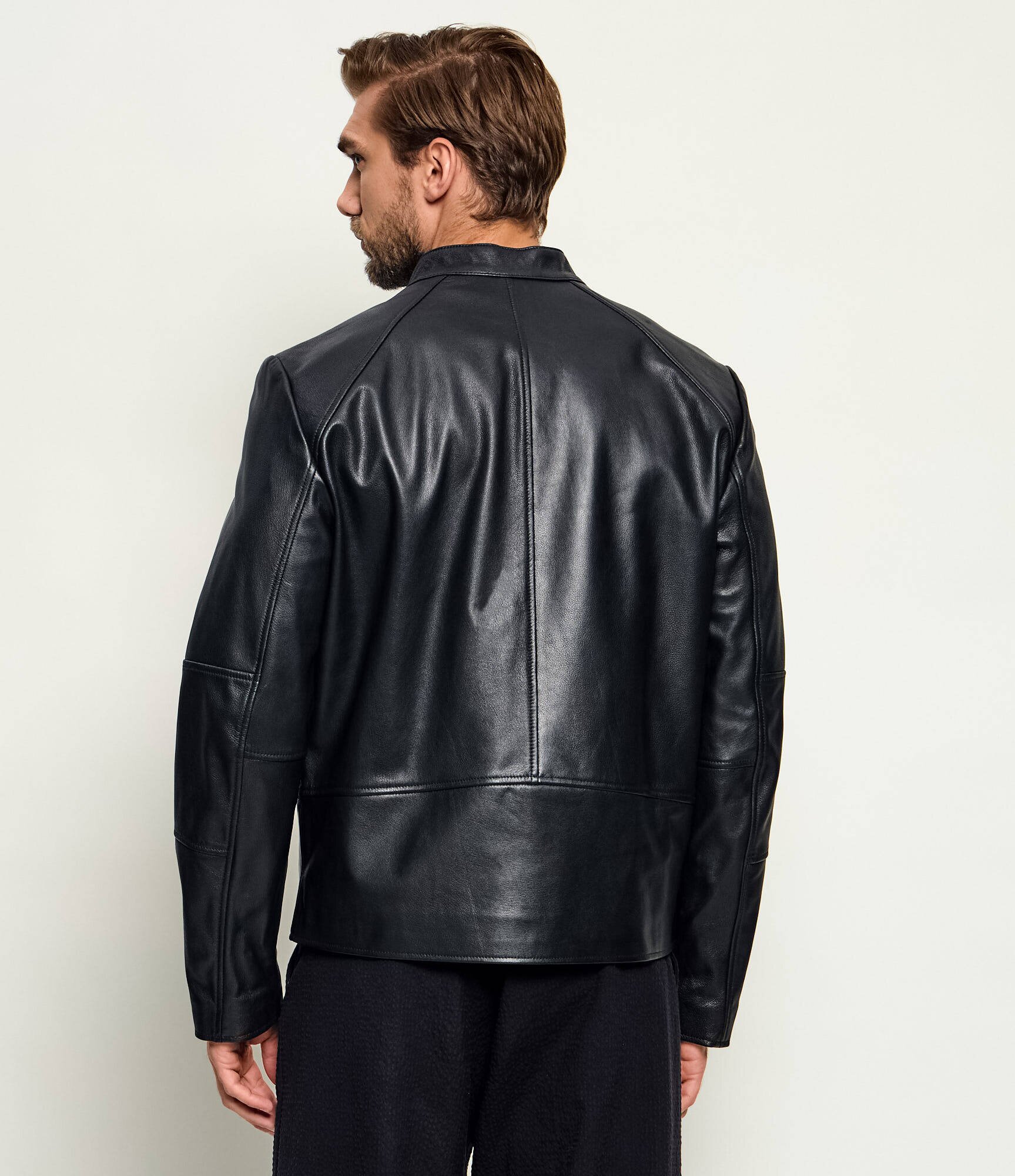HUGO Geacă de piele Likos | Slim Fit