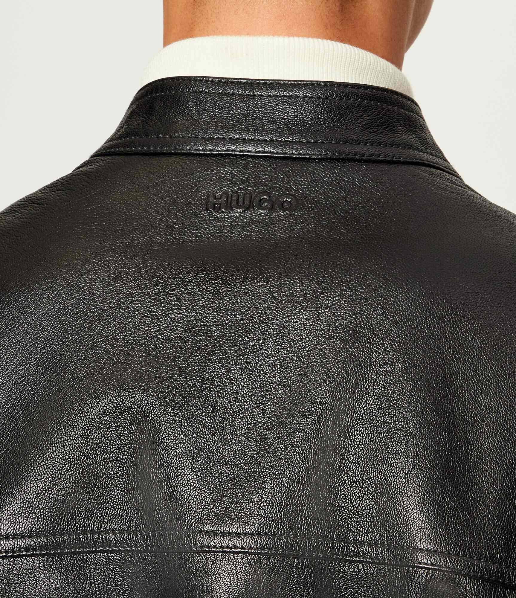 HUGO Geacă de piele Lokis-3 | Slim Fit