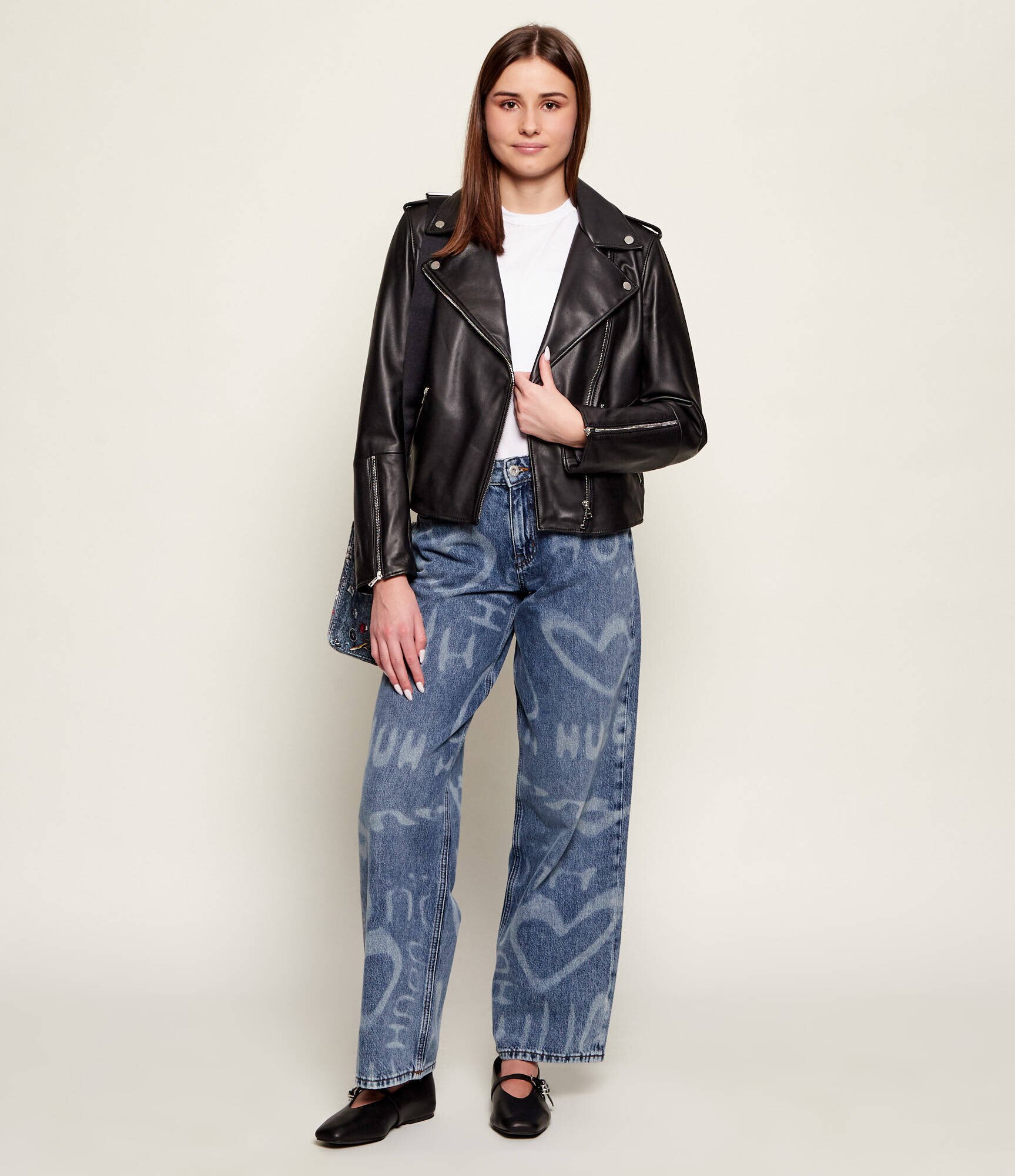 HUGO Geacă de piele Lujana | regular fit