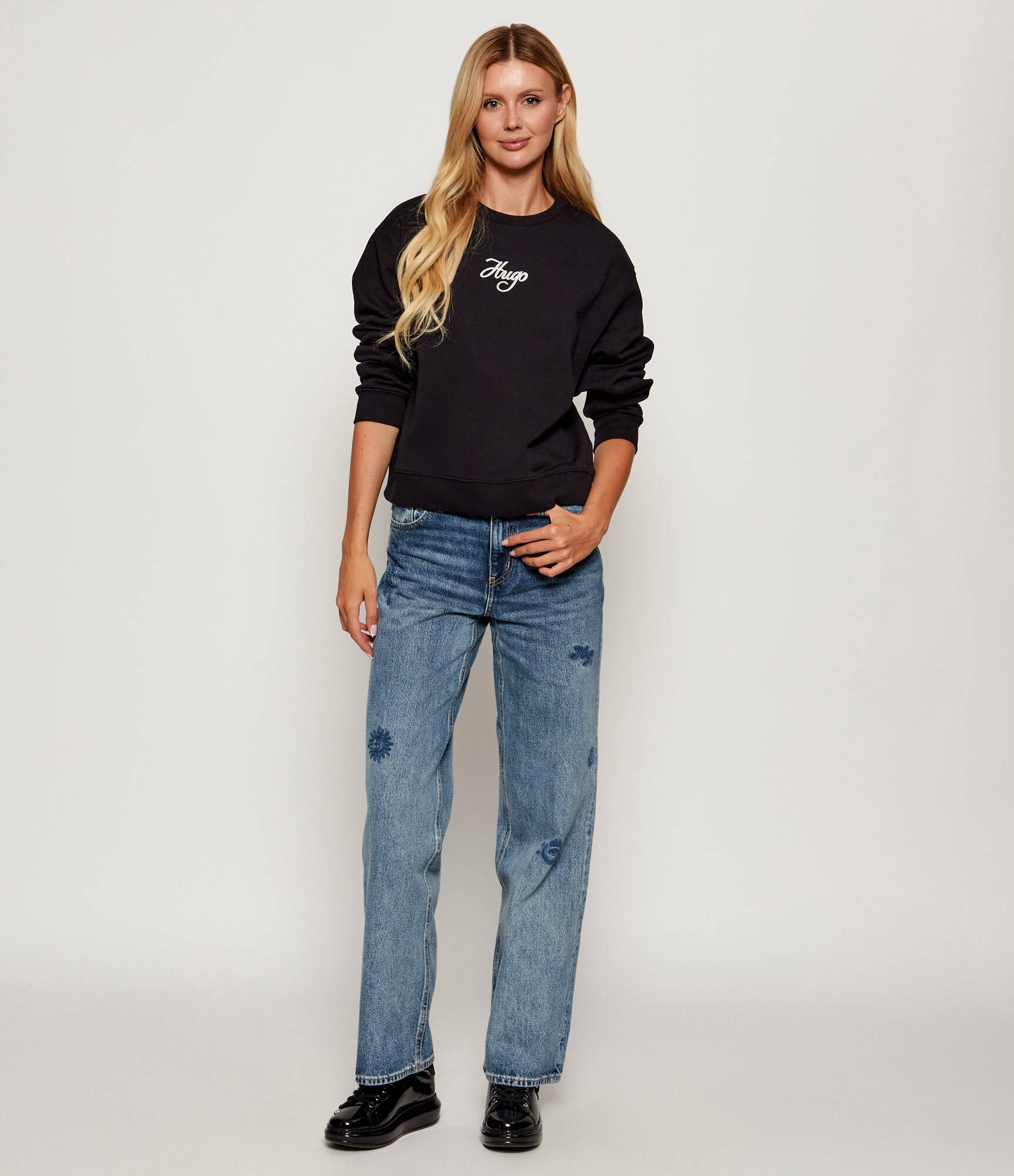 HUGO Hanorac Deroxina_6 | Oversize fit frotir