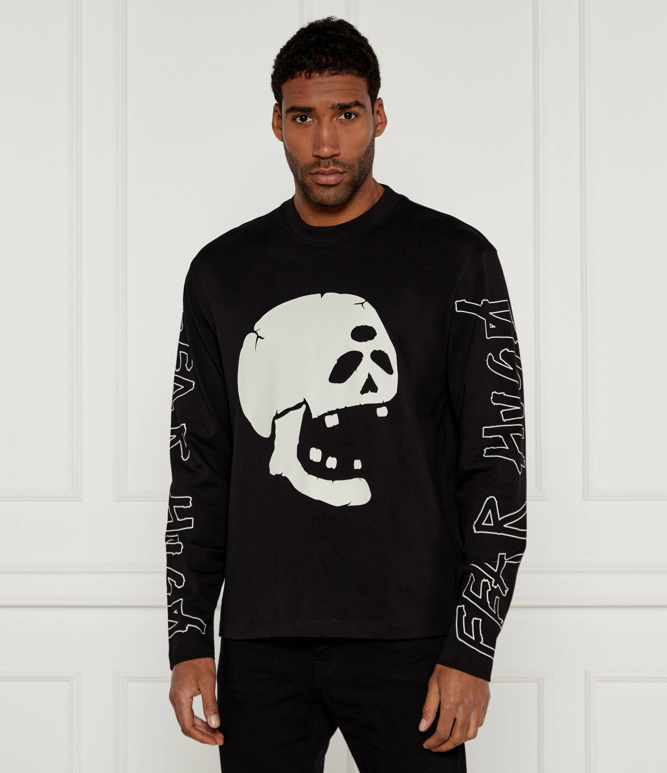 HUGO Longsleeve Dirabbilon_solid | Loose fit