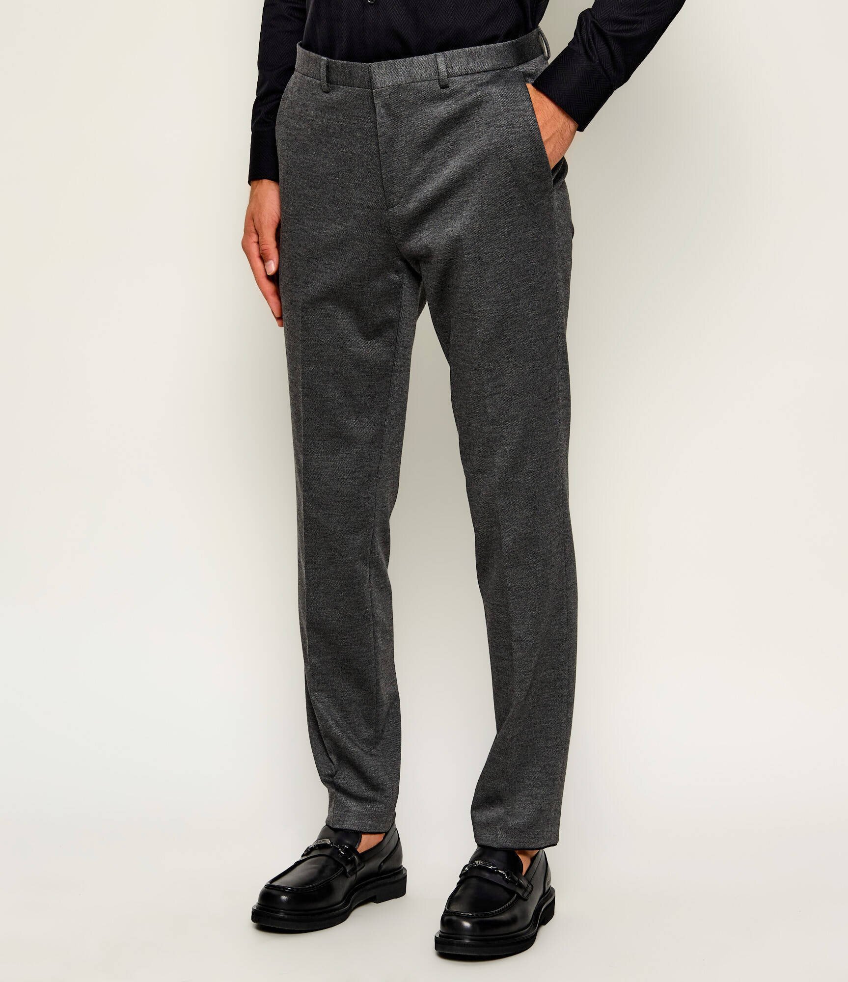 HUGO Pantaloni chino Hesten263X-H | Extra slim fit cu adaos de lână