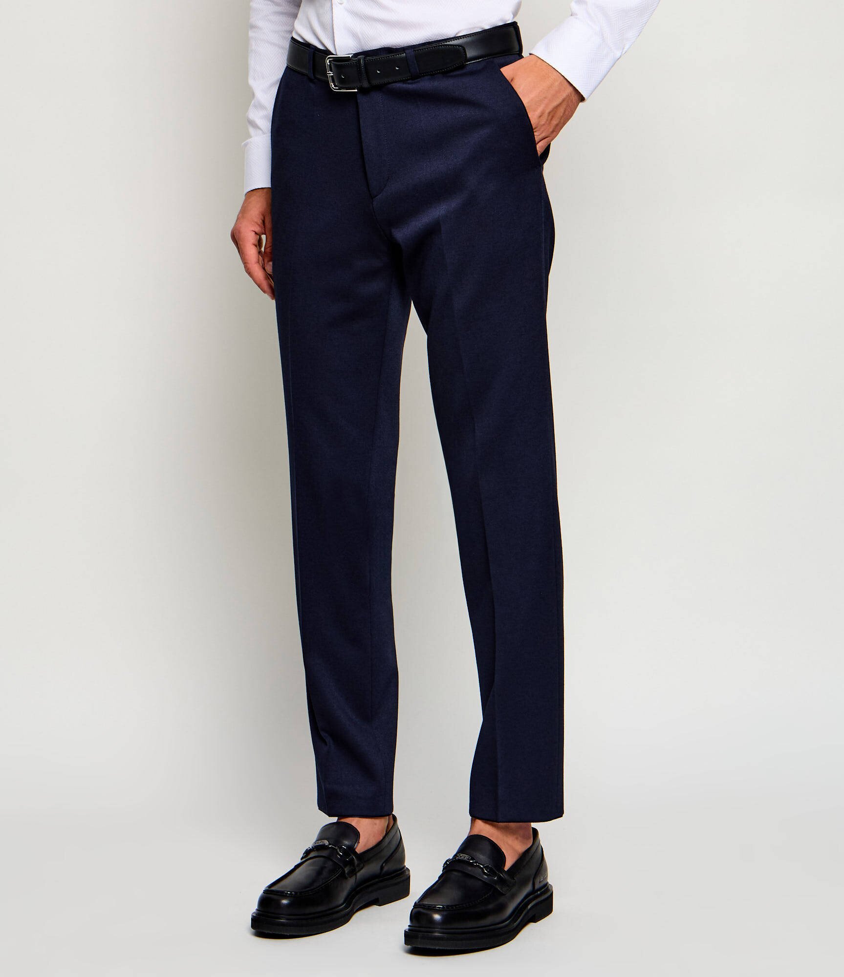 HUGO Pantaloni chino Hesten263X-H | Extra slim fit cu adaos de lână