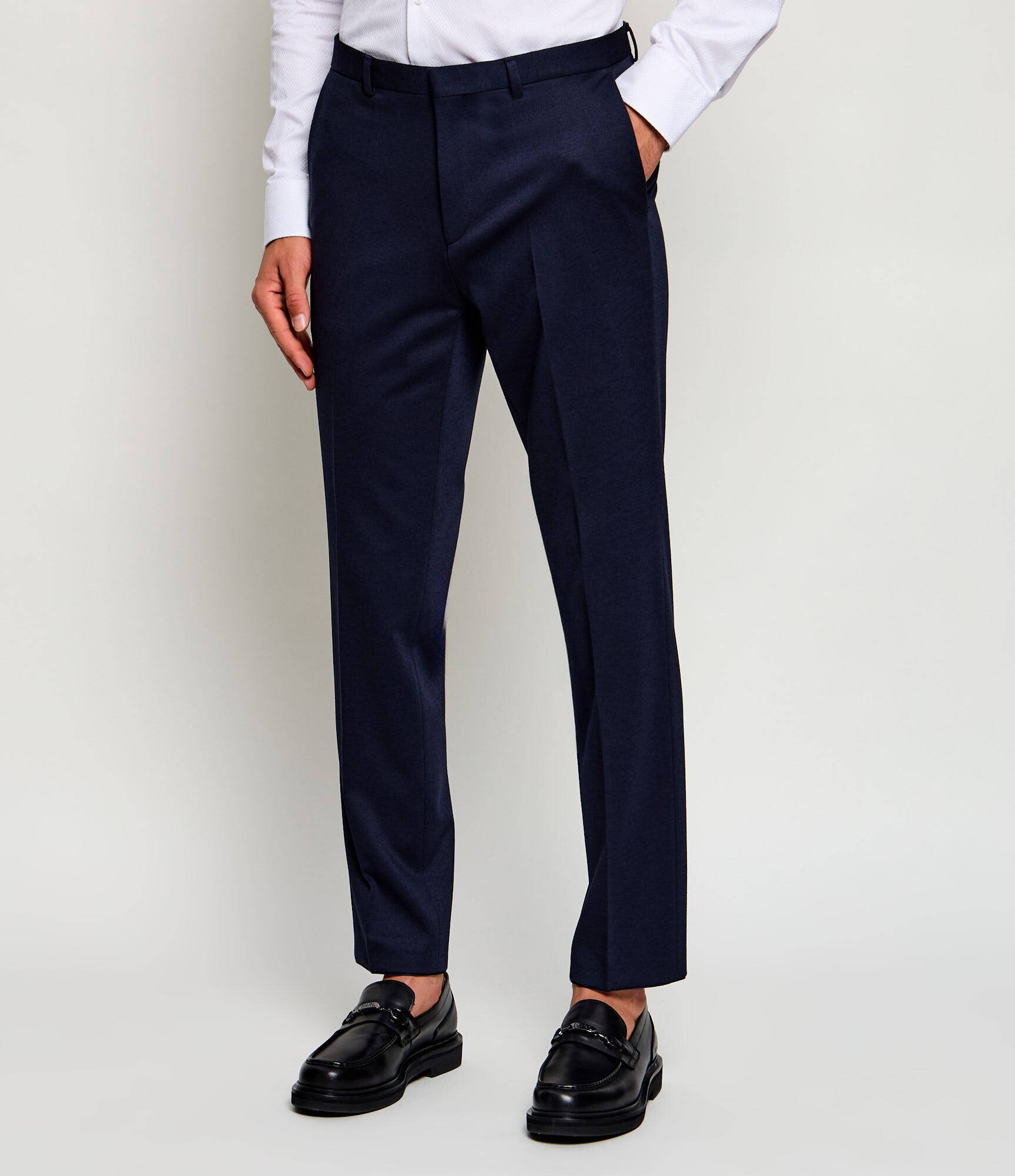 HUGO Pantaloni chino Hesten263X-H | Extra slim fit cu adaos de lână