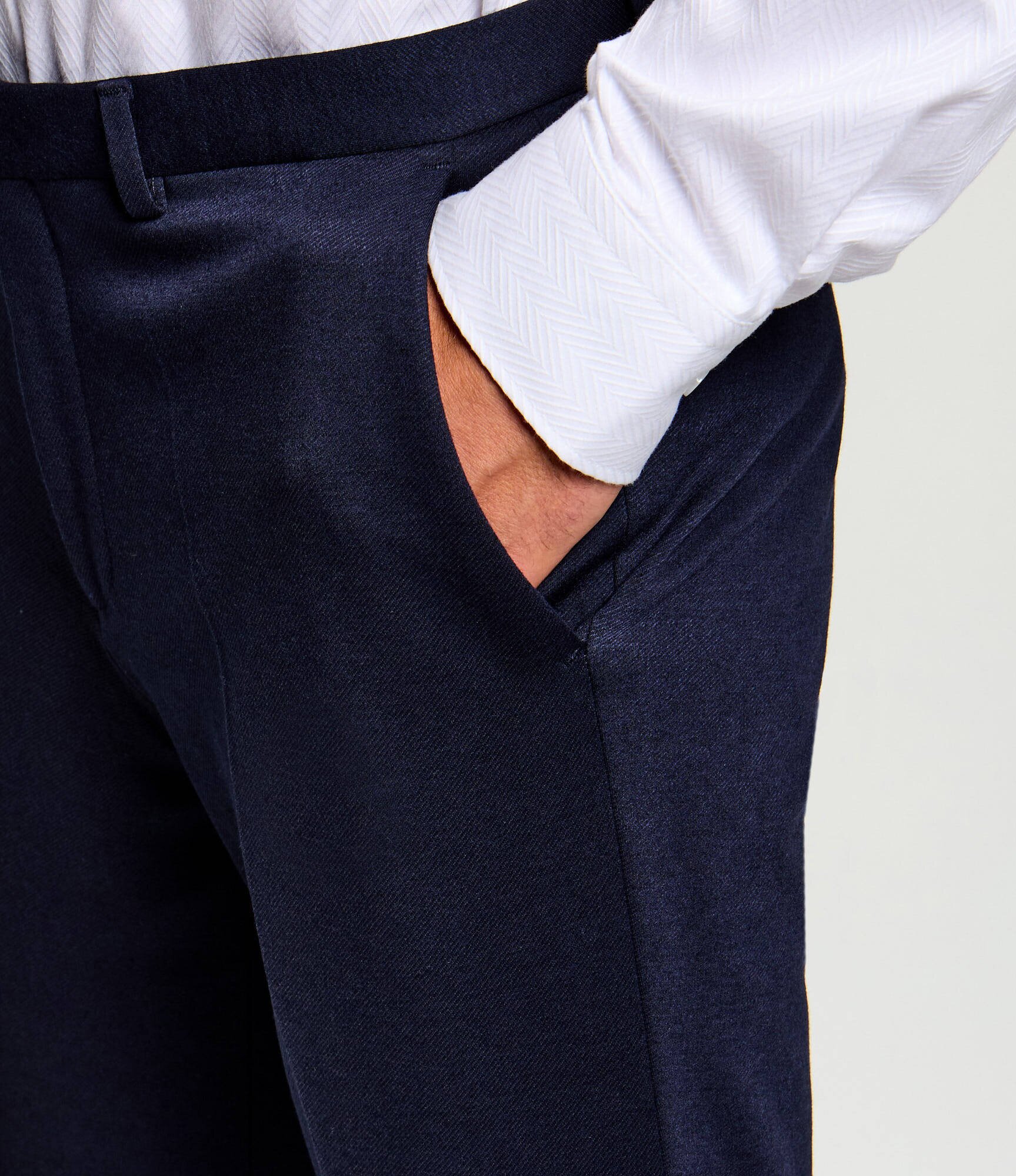 HUGO Pantaloni chino Hesten263X-H | Extra slim fit cu adaos de lână