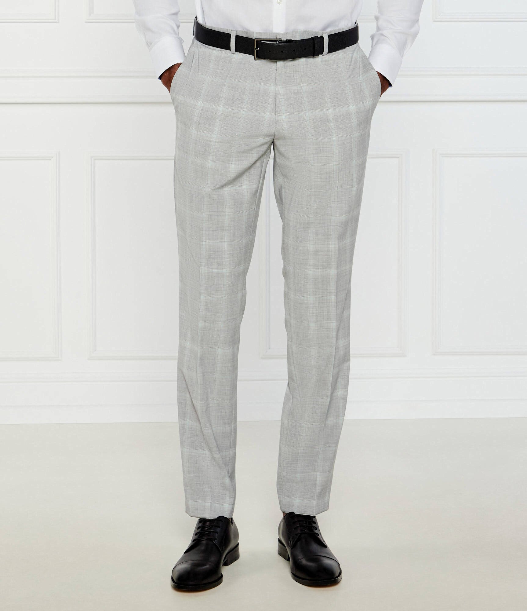 HUGO Pantaloni Getlin232X | Slim Fit cu adaos de lână