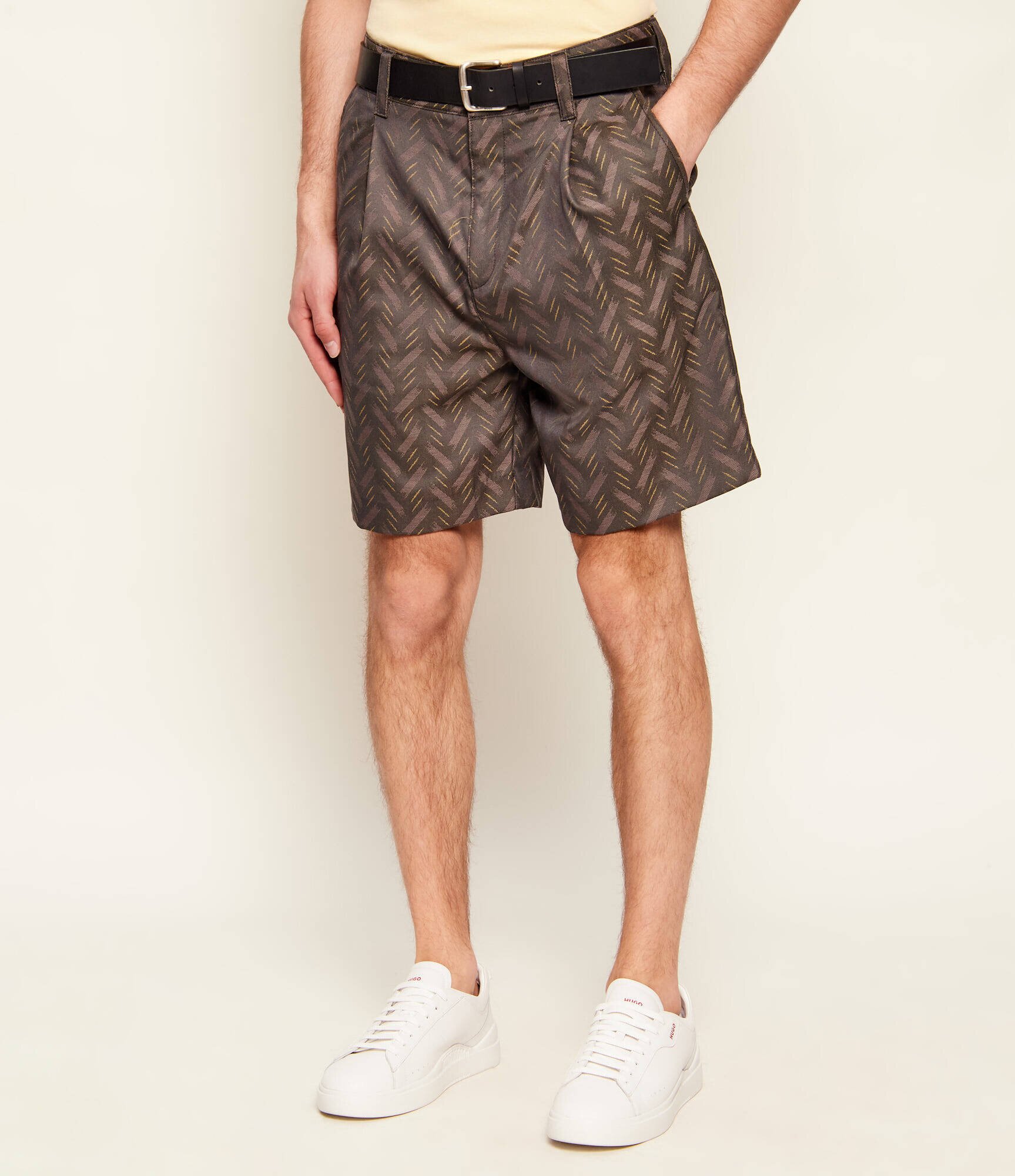 HUGO Pantaloni scurți chino Cino262SF1 | regular fit cu adaos de lână