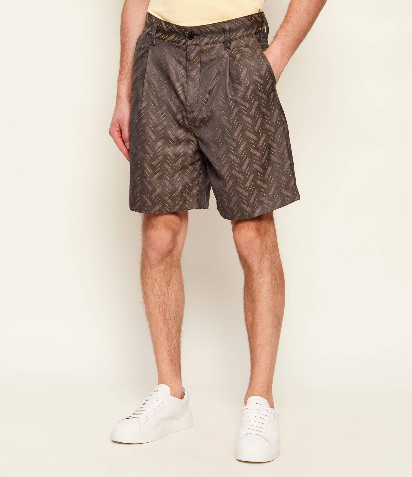 HUGO Pantaloni scurți chino Cino262SF1 | regular fit cu adaos de lână