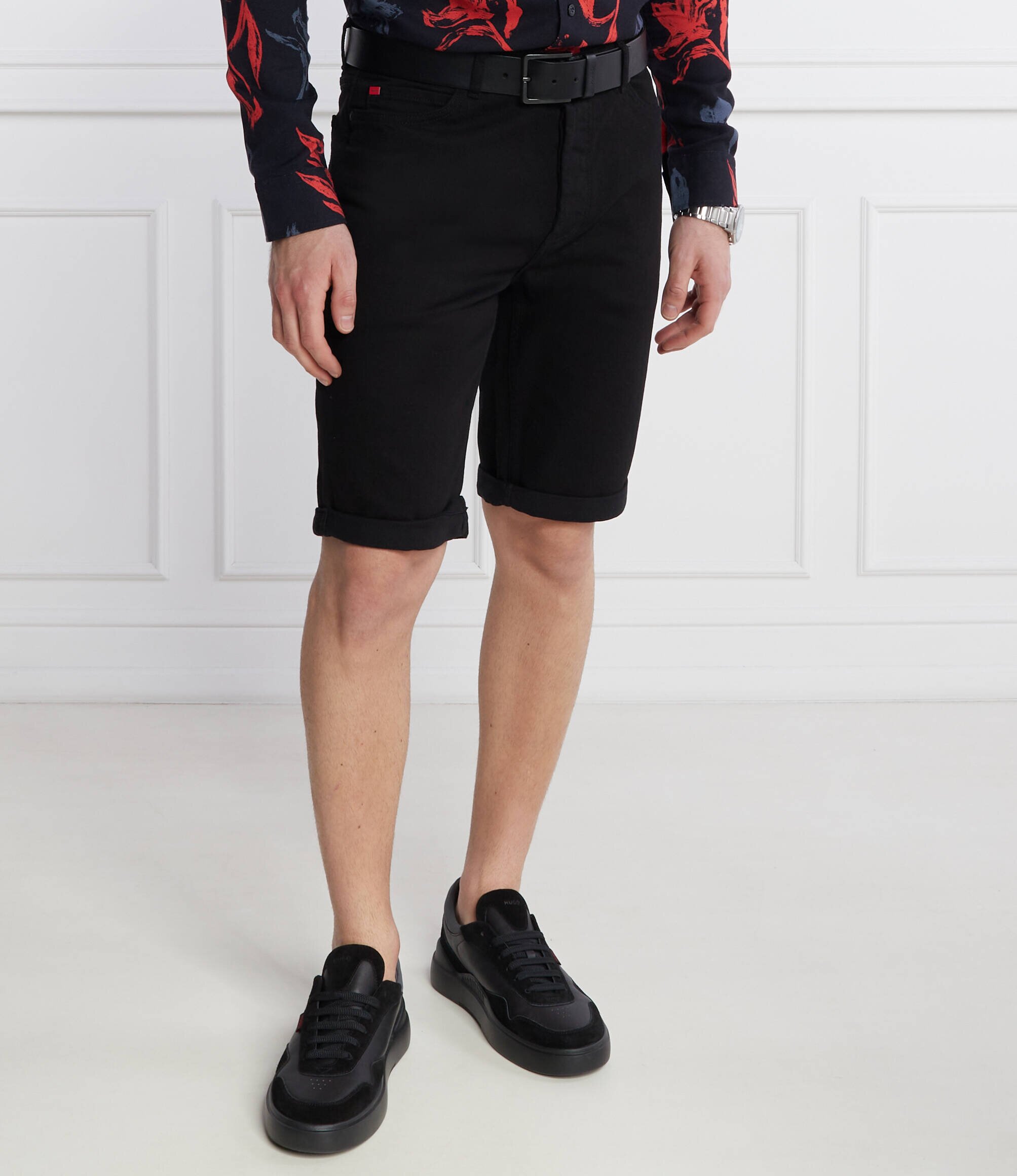 HUGO Pantaloni scurți | Tapered | denim