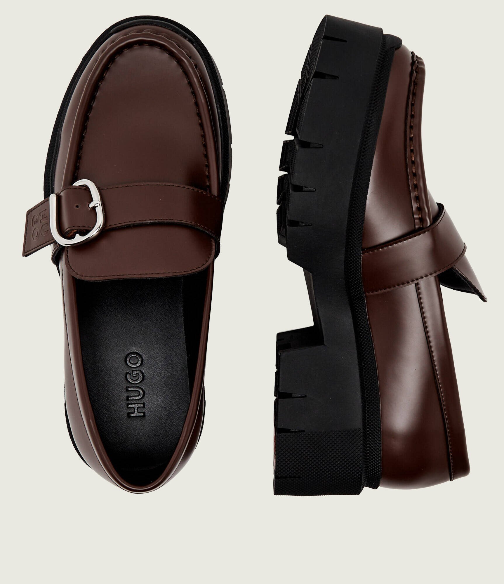 HUGO Pantofi loafer Kris_NewLoafer_Brom