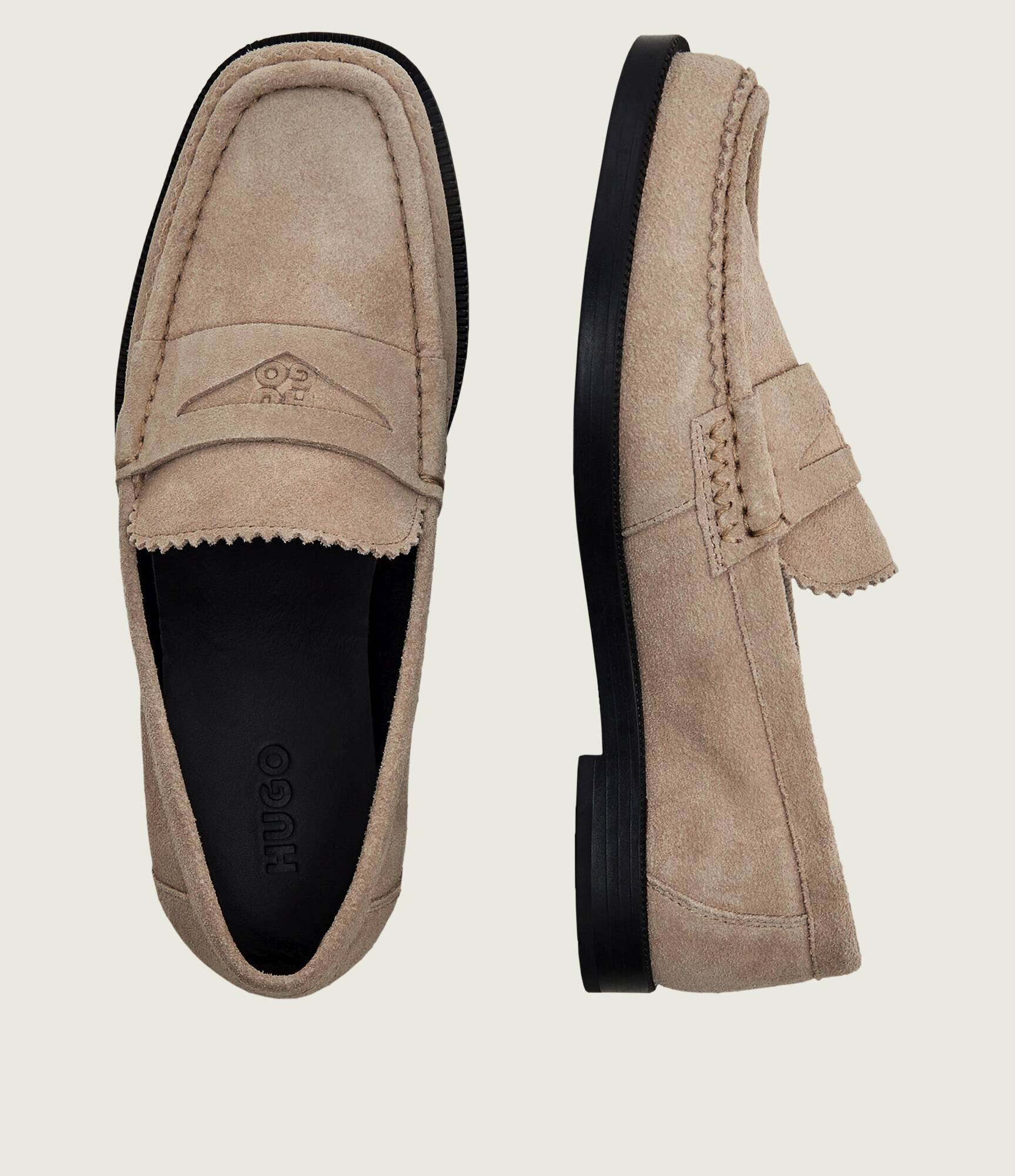 HUGO Pantofi loafer Liora | piele întoarsă
