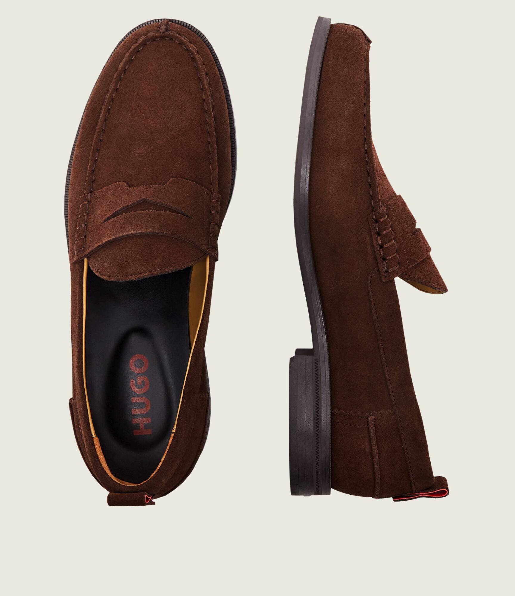 HUGO Pantofi loafer Varian_loaf_sdzz | piele întoarsă