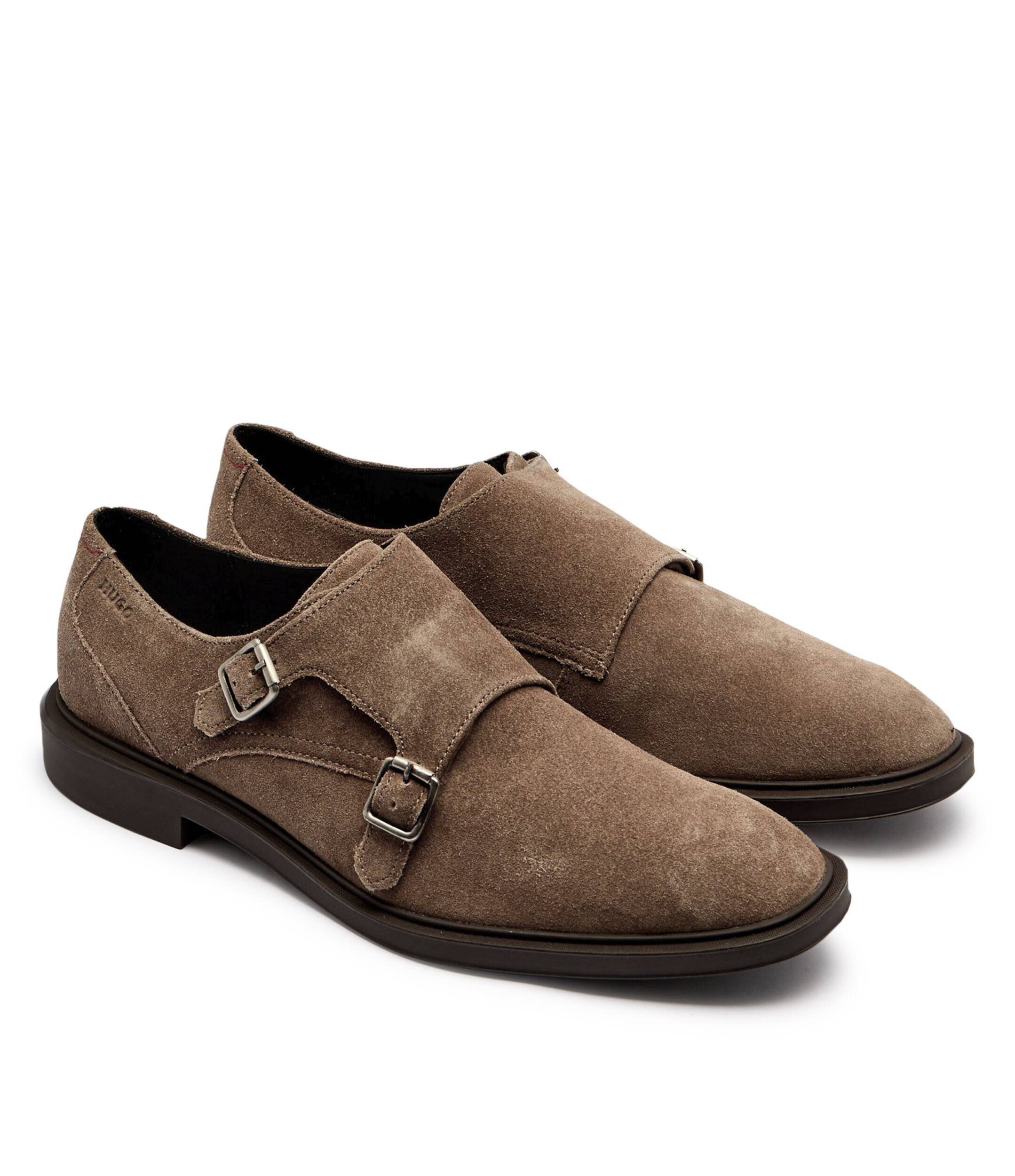 HUGO Pantofi monk Gryff | piele întoarsă