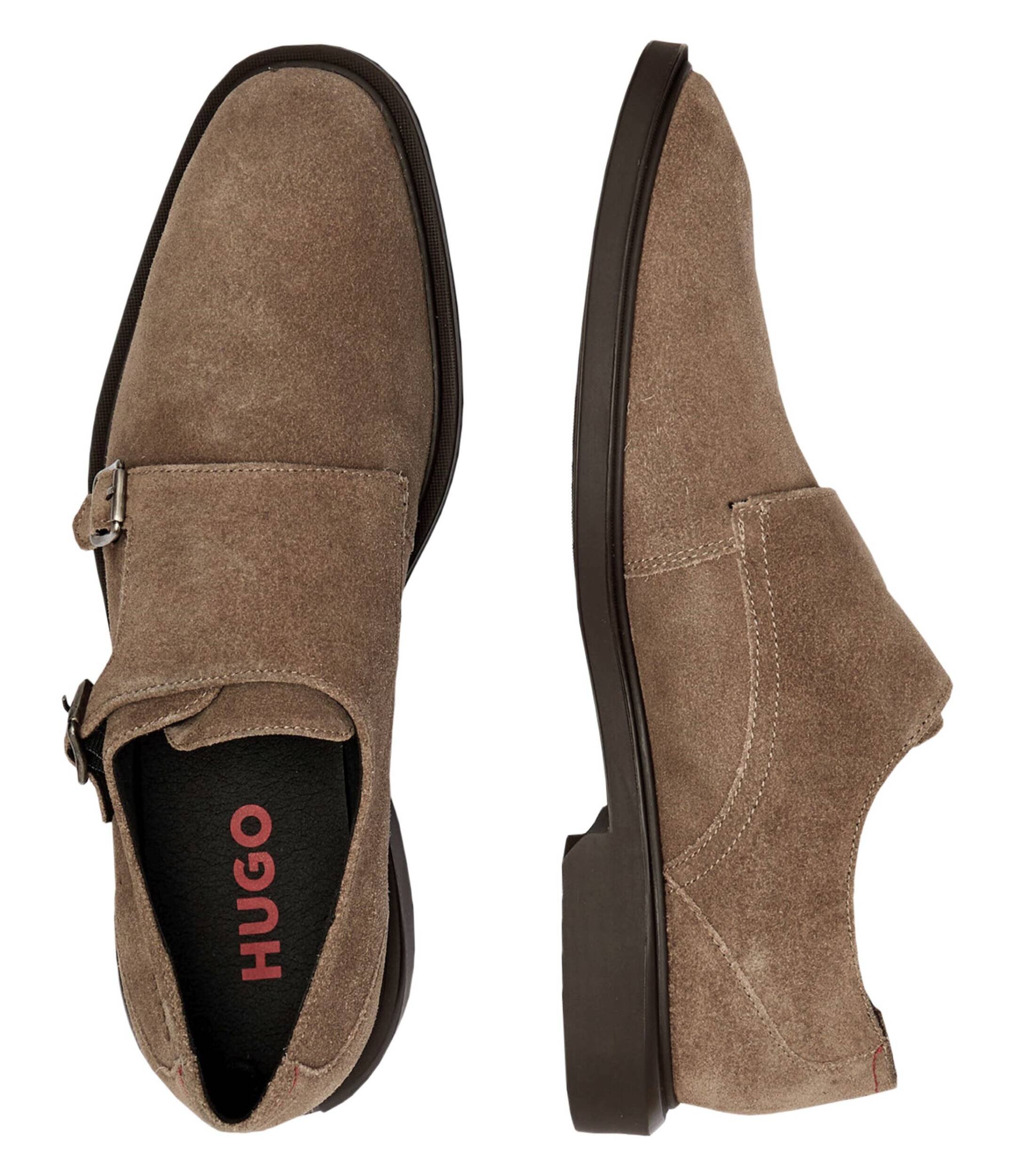 HUGO Pantofi monk Gryff | piele întoarsă