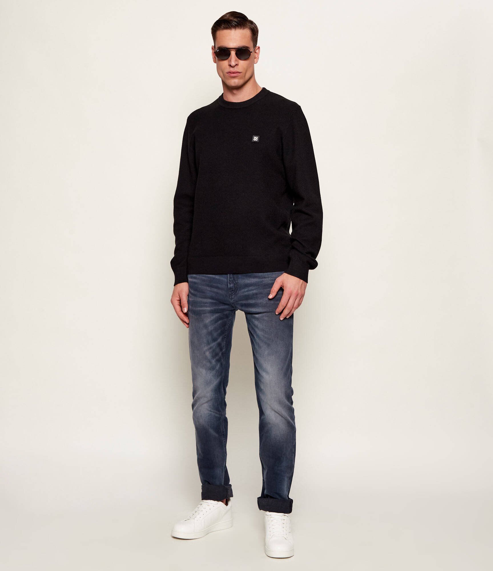 HUGO Pulover Setal | regular fit cu adaos de lână