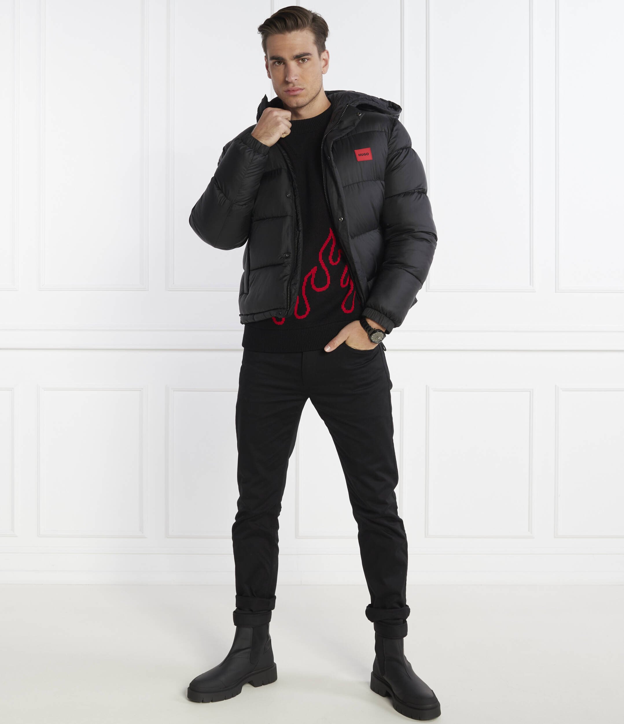 HUGO Pulover Sfire | Regular Fit cu adaos de lână