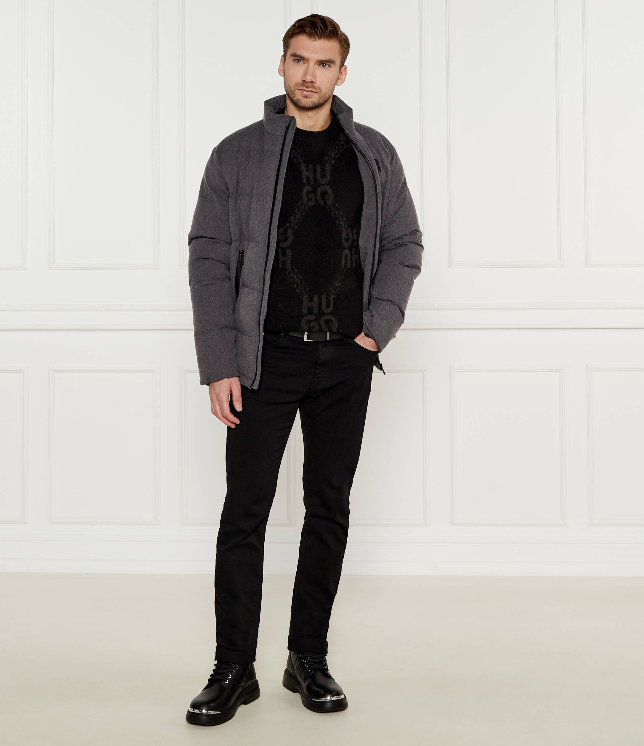 HUGO Pulover Shain | Regular Fit cu adaos de lână
