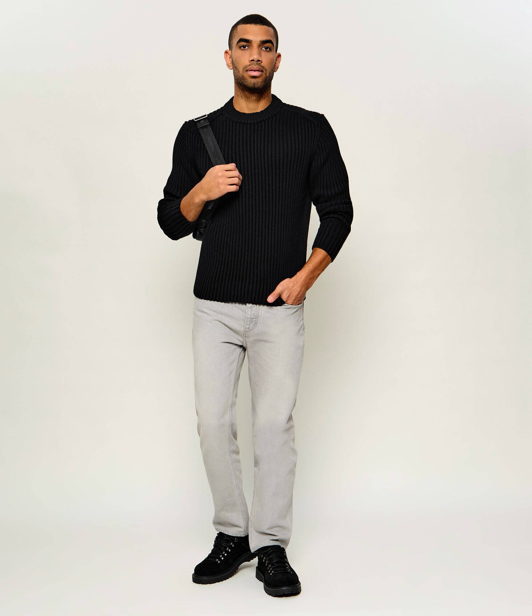 HUGO Pulover Sribban | Relaxed fit