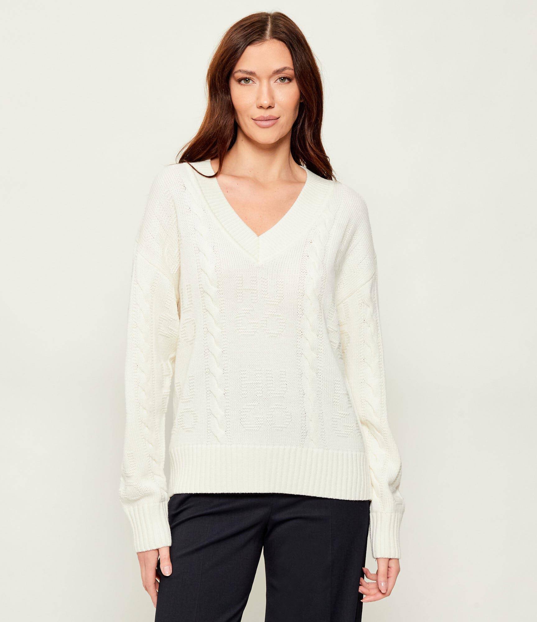 HUGO Pulover Sypres | Oversize fit cu adaos de lână