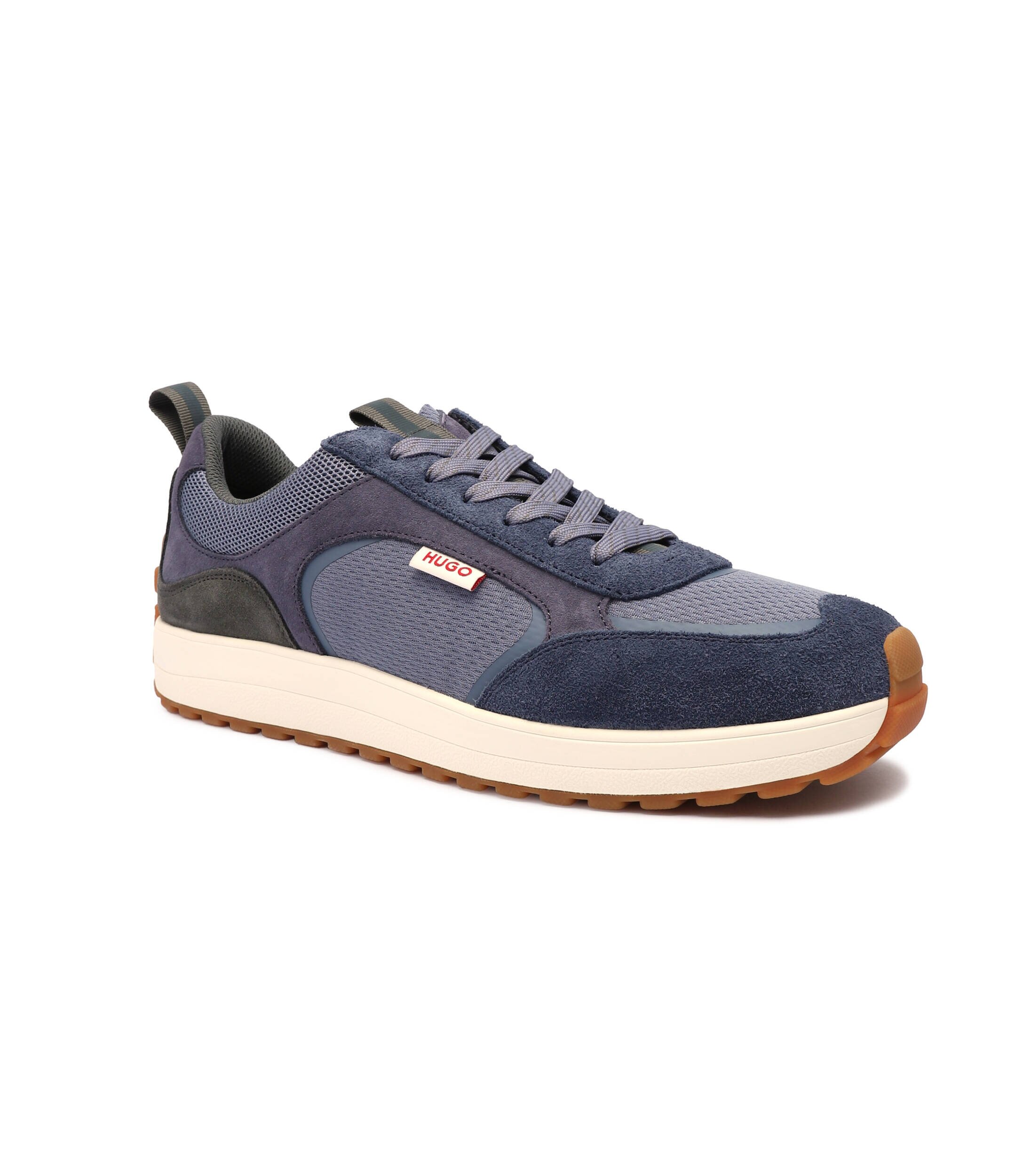 HUGO Sneakers Cilan_Tenn_mesd cu adaos de piele