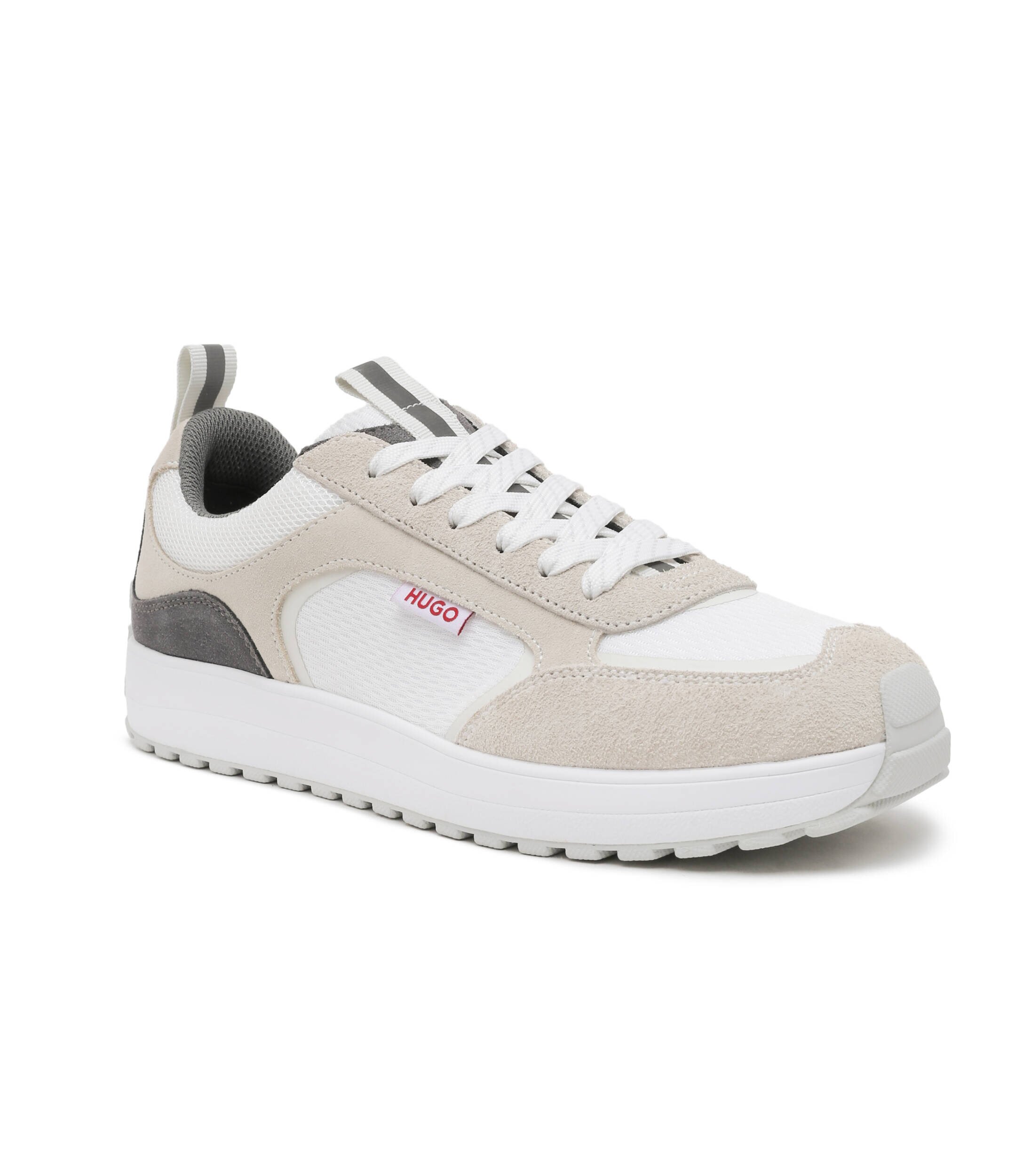 HUGO Sneakers Cilan_Tenn_mesd cu adaos de piele