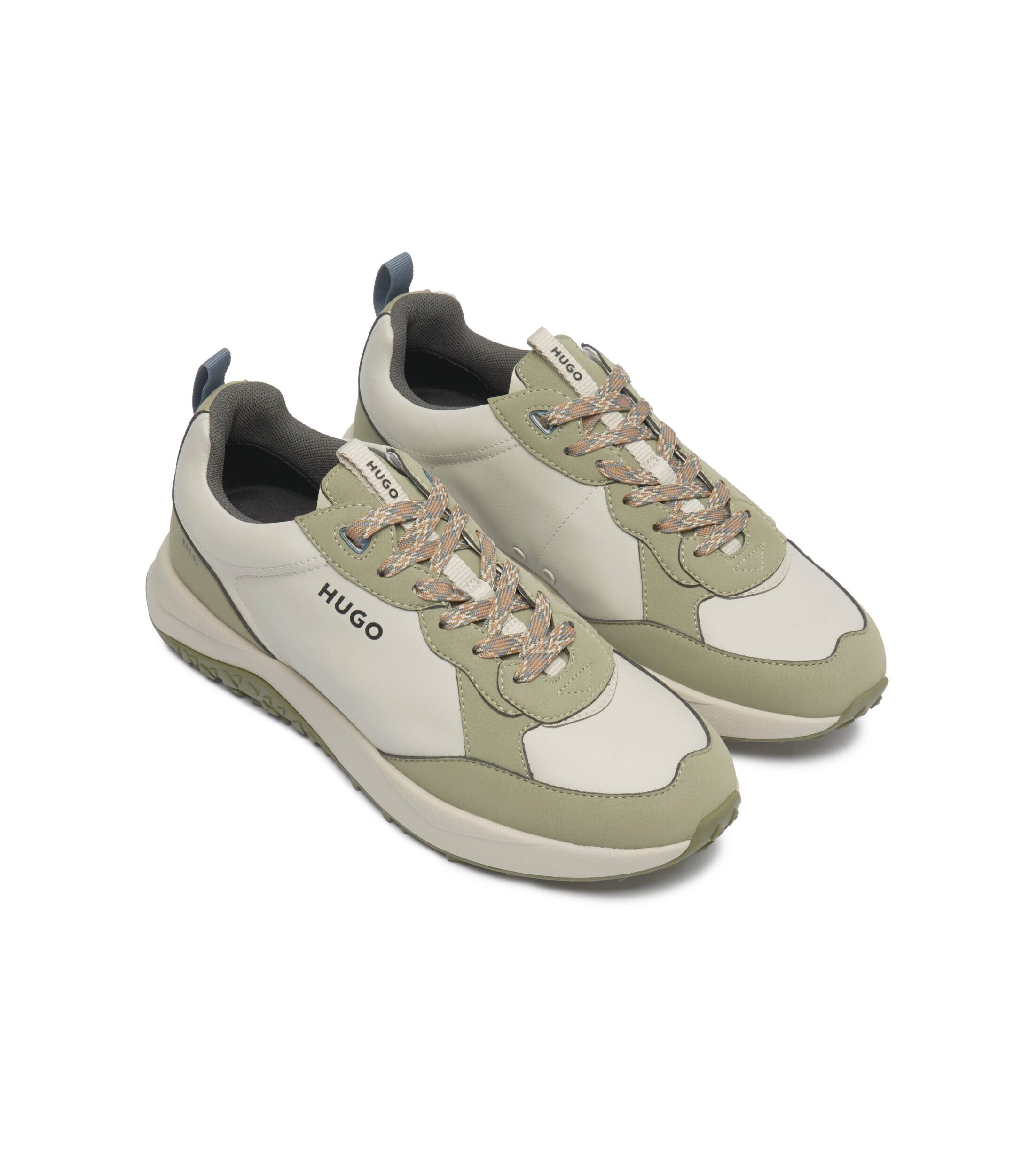HUGO Sneakers cu adaos de piele