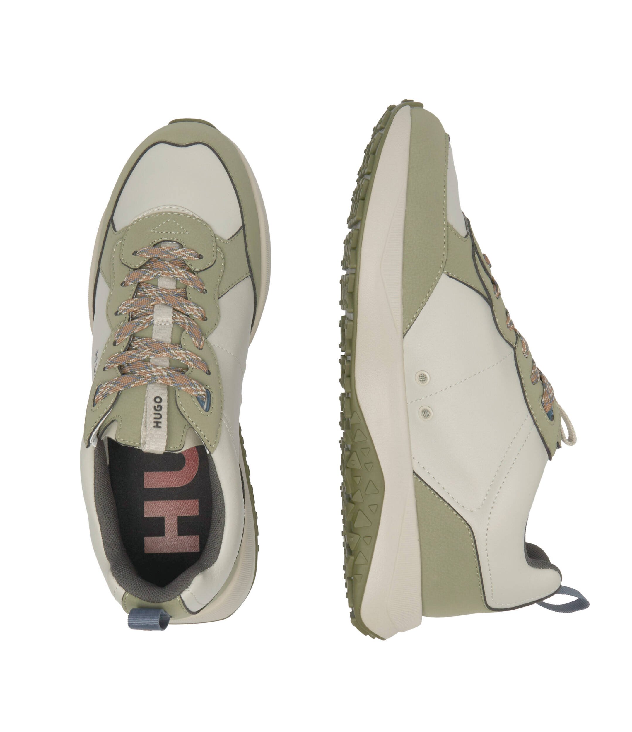HUGO Sneakers cu adaos de piele