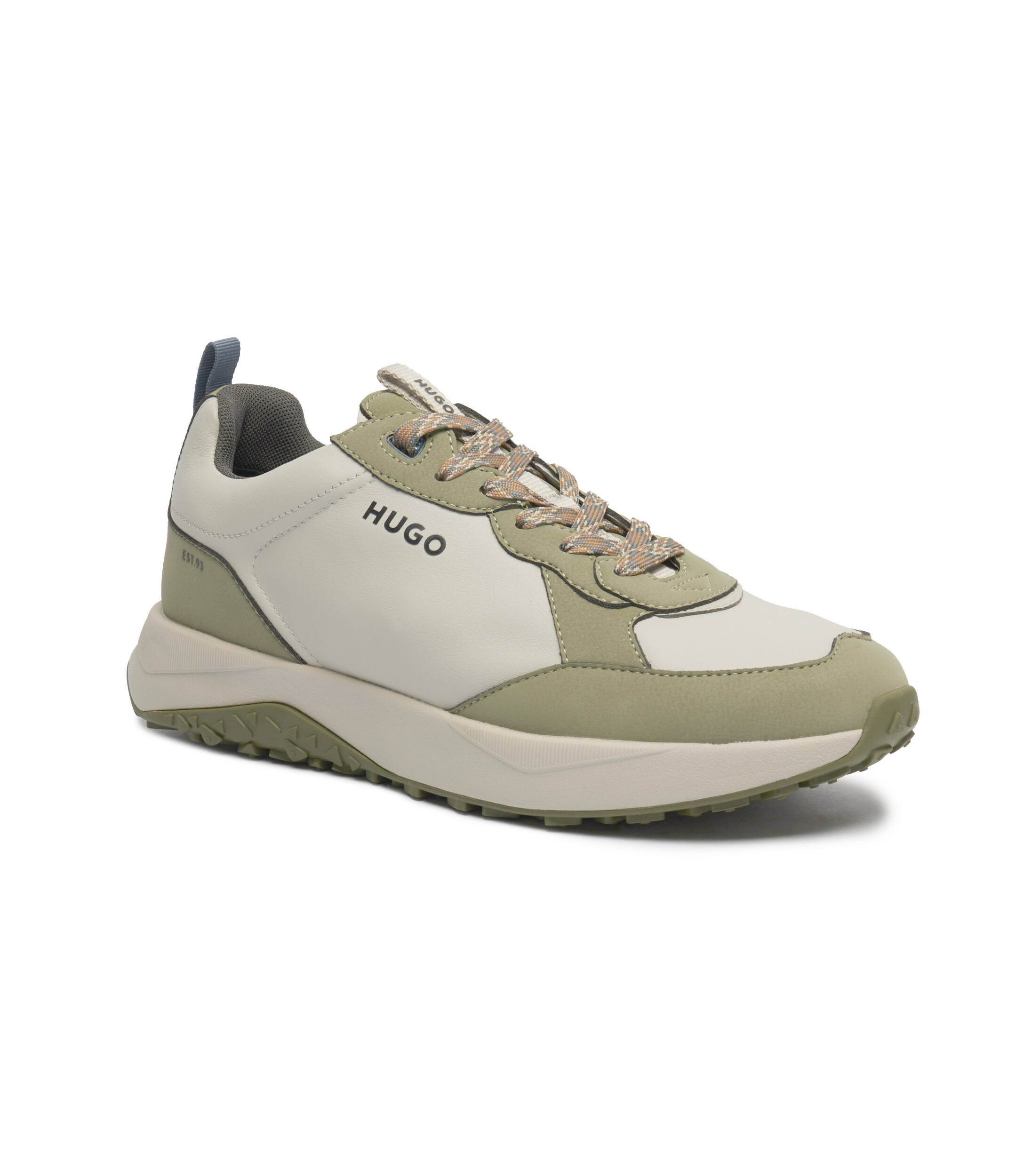 HUGO Sneakers cu adaos de piele