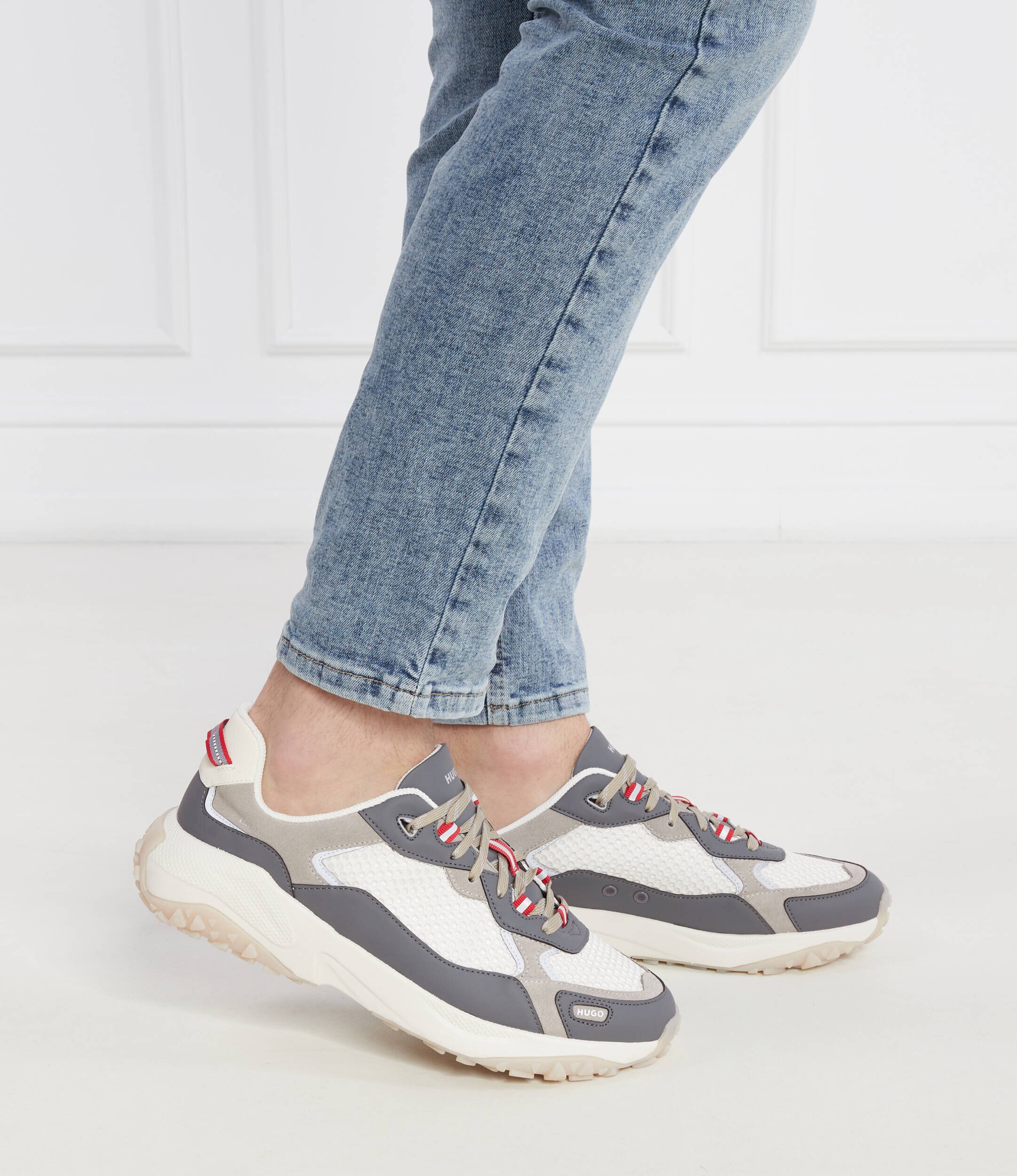 HUGO Sneakers GO1ST_mesd cu adaos de piele