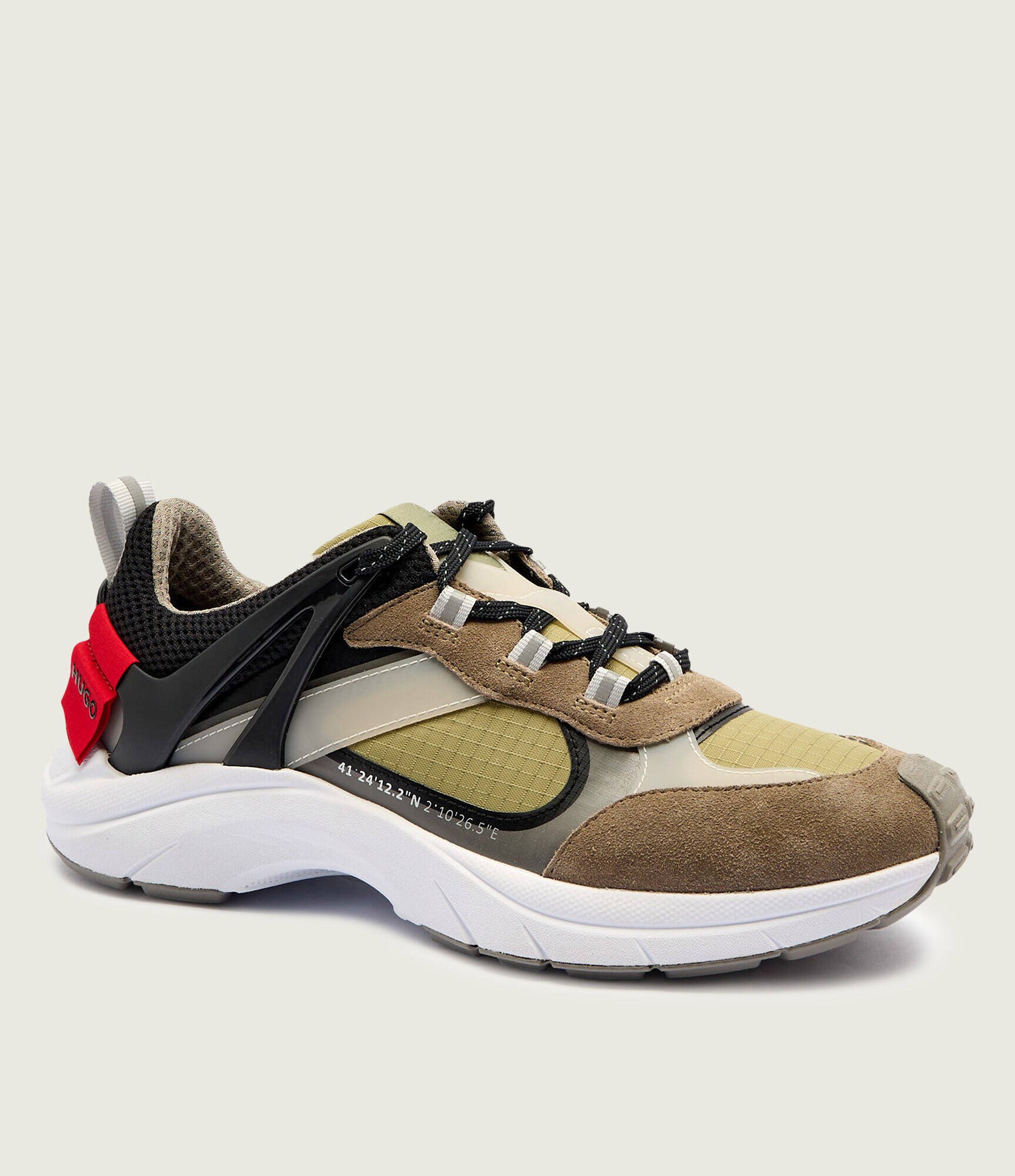 HUGO Sneakers GO2_merp cu adaos de piele