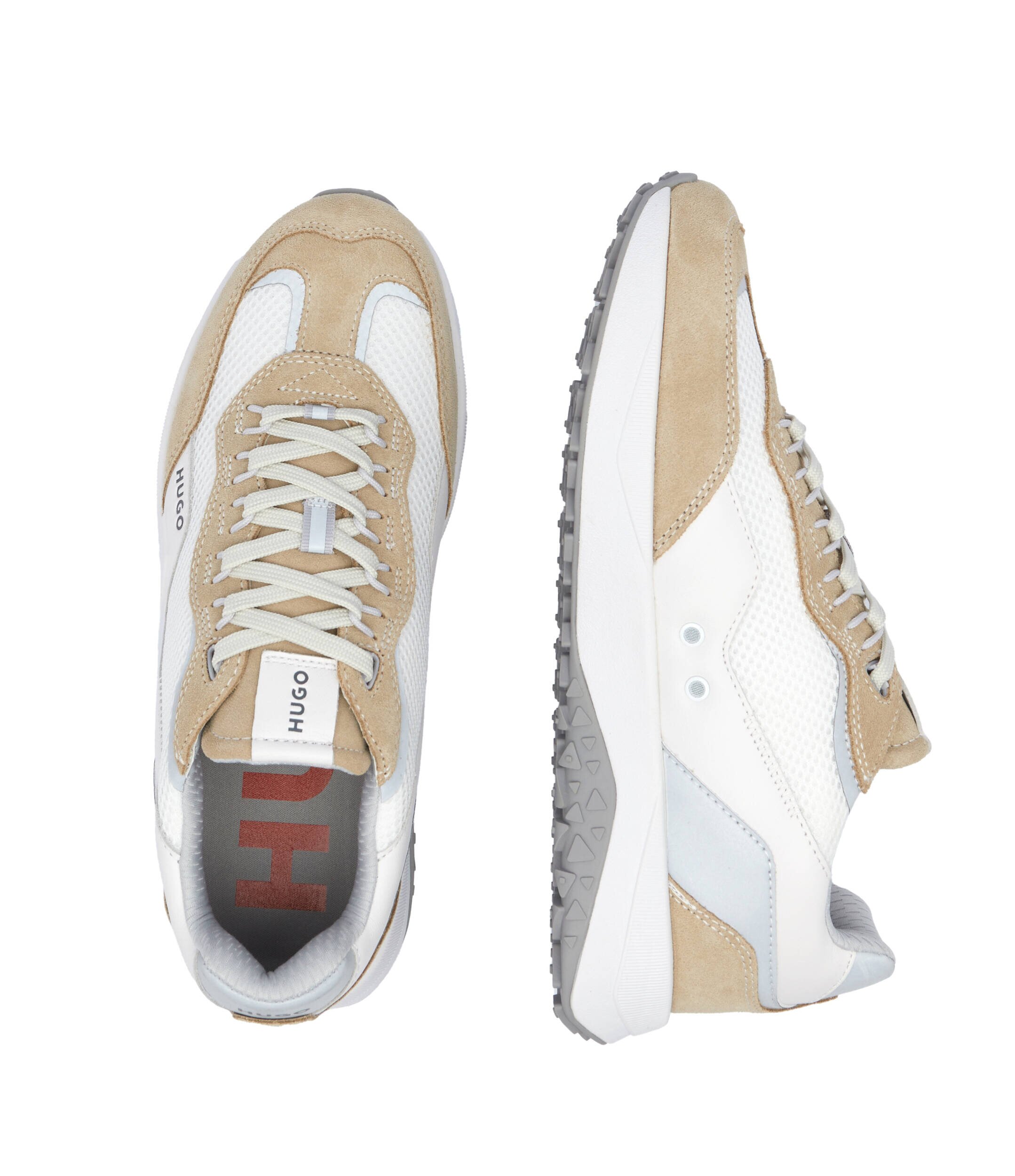 HUGO Sneakers Kane cu adaos de piele