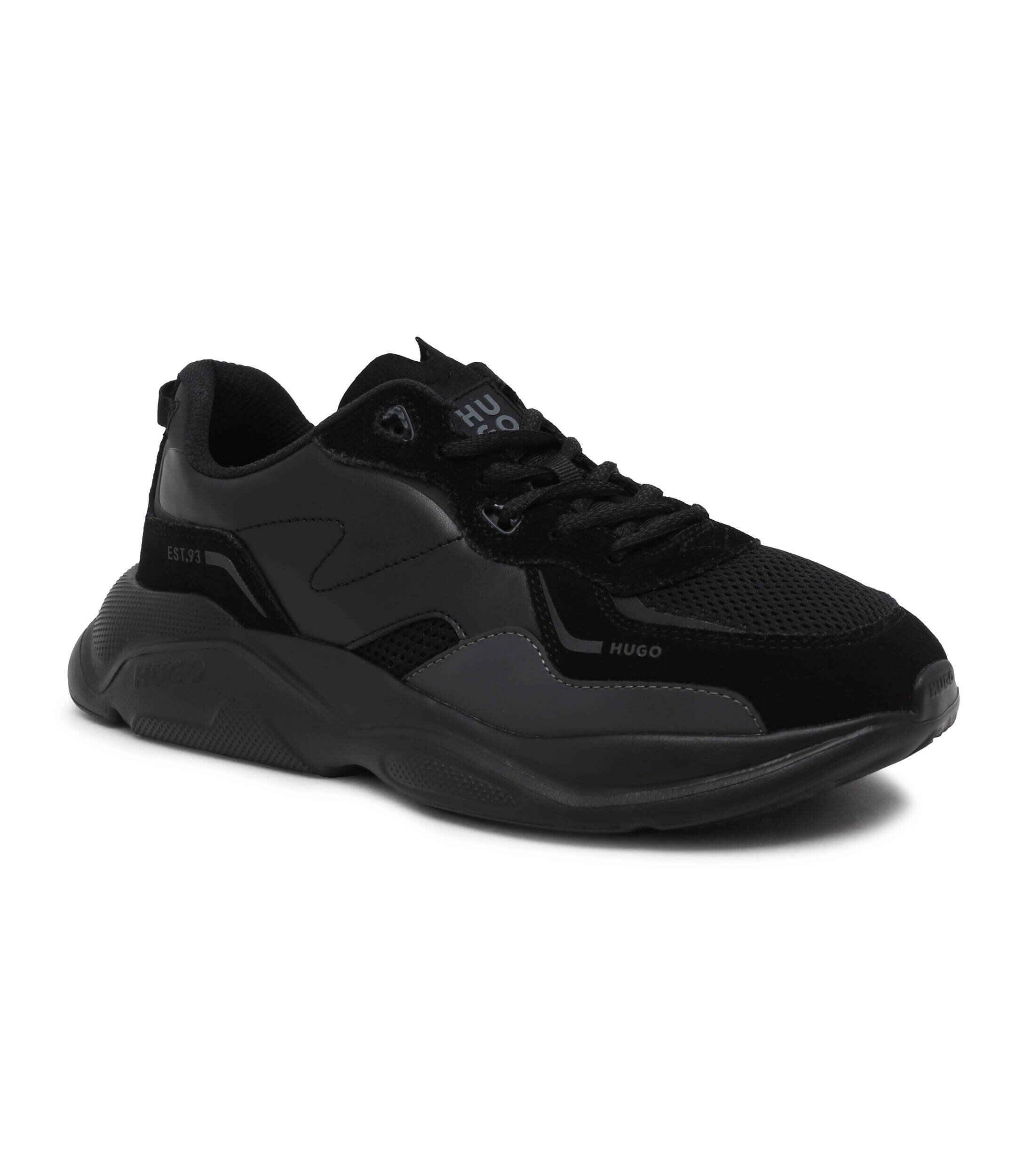 HUGO Sneakers leon cu adaos de piele