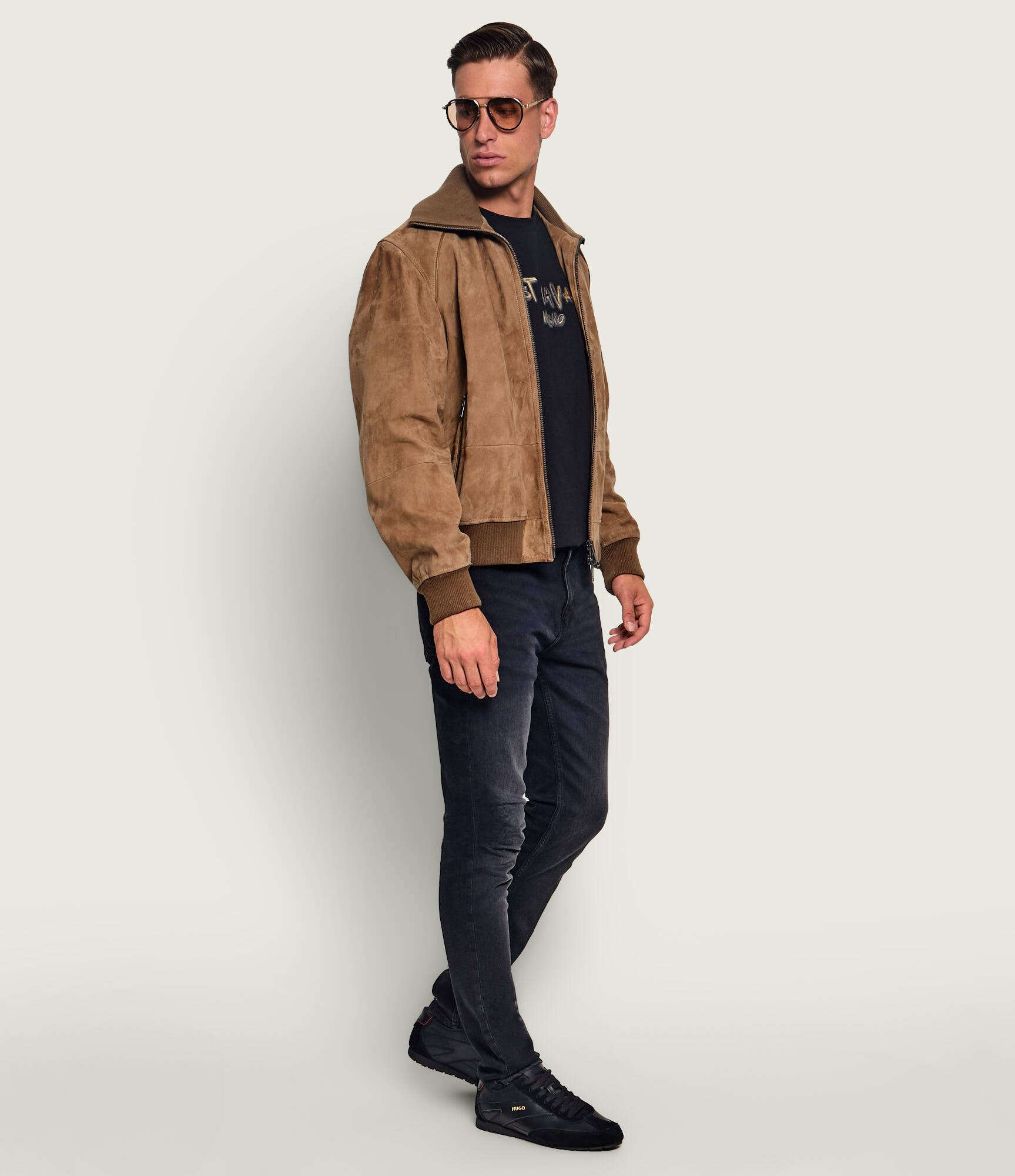 HUGO Sneakers Lytton_tenn_pusd | piele întoarsă