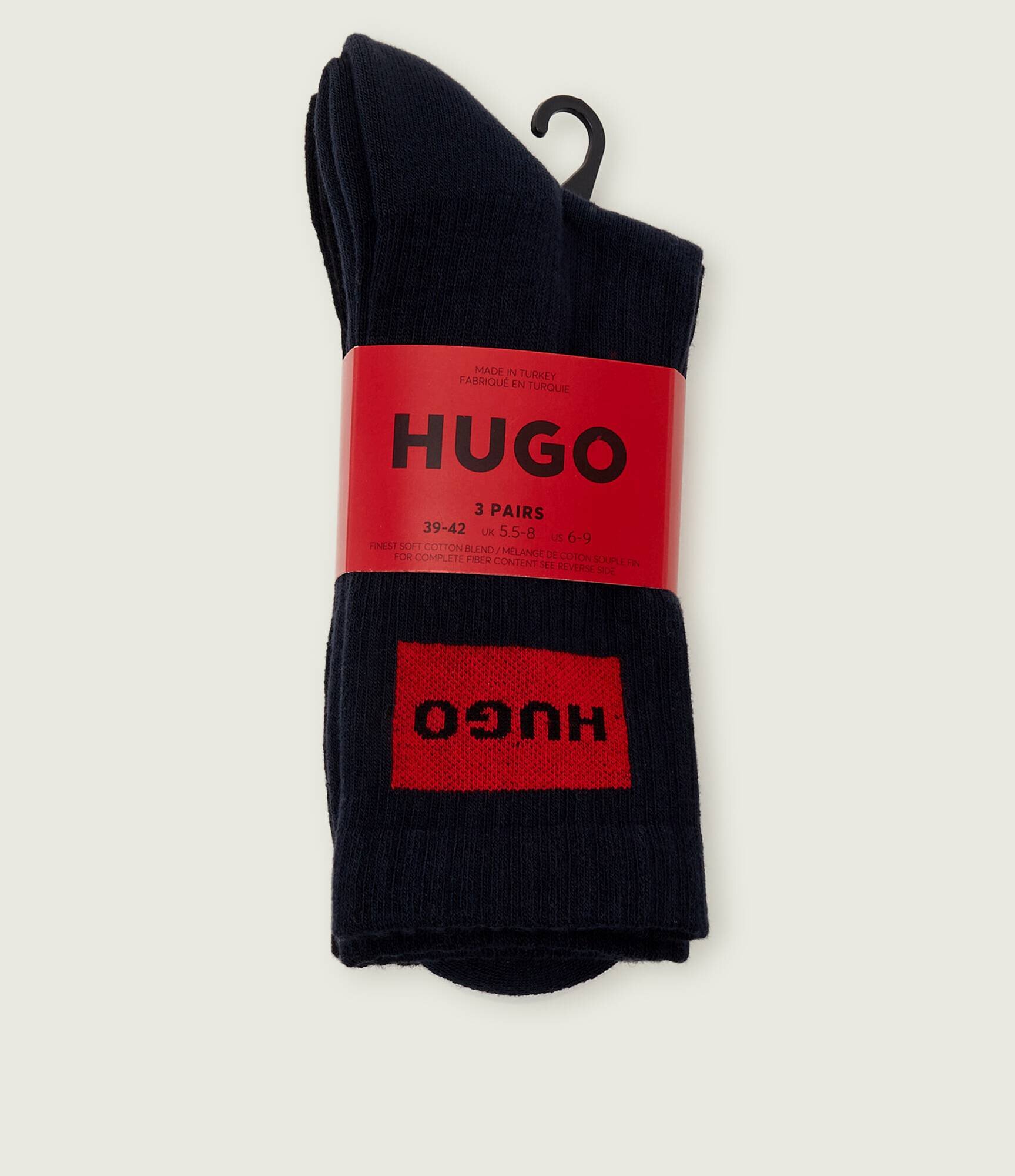 HUGO Șosete 3-pack 3P QS RIB LABEL CC